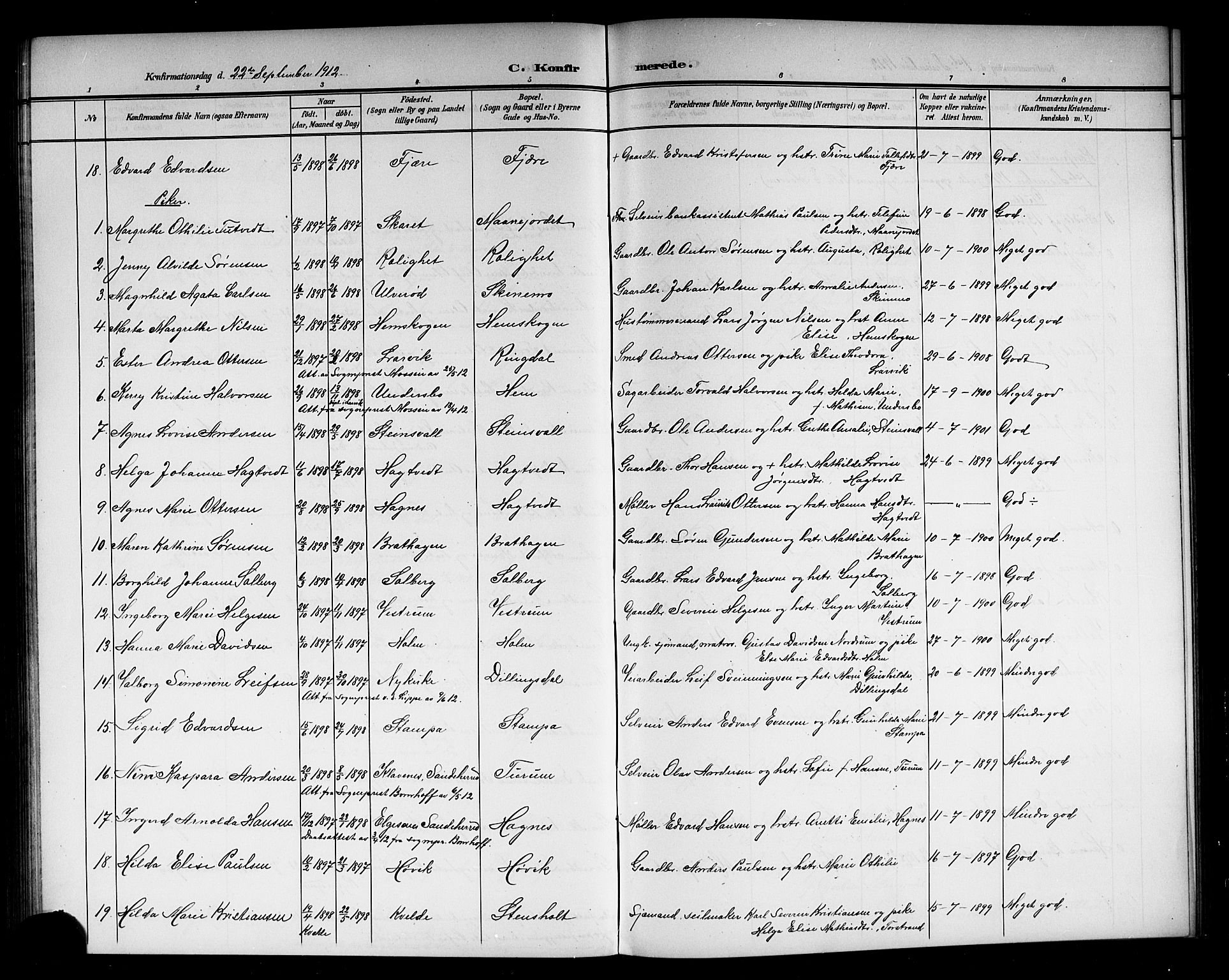 Hedrum kirkebøker, AV/SAKO-A-344/G/Ga/L0004: Parish register (copy) no. I 4, 1902-1915