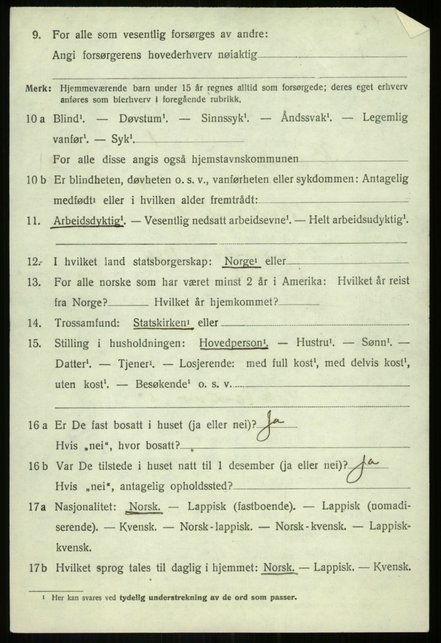 SATØ, 1920 census for Bardu, 1920, p. 1424