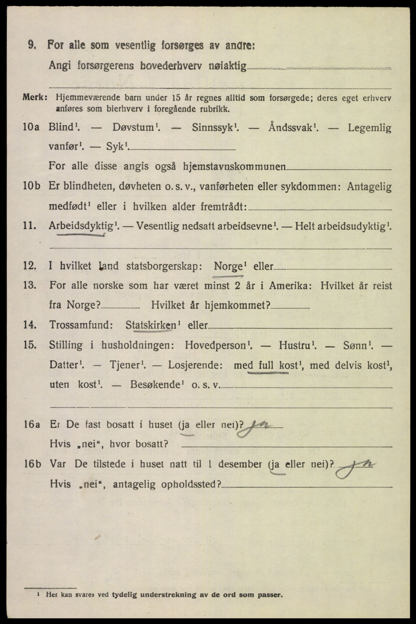 SAK, 1920 census for Kvinesdal, 1920, p. 5694