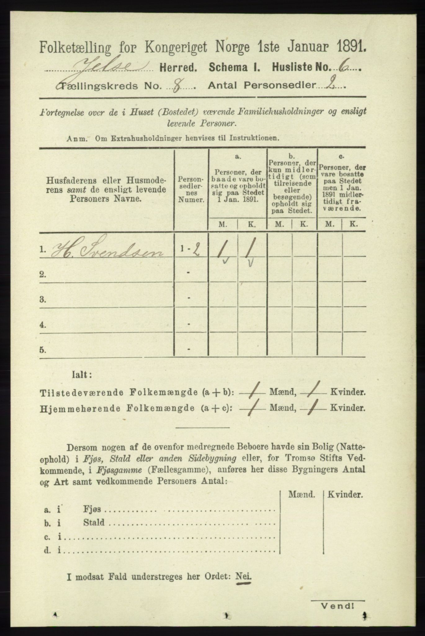 RA, 1891 census for 1138 Jelsa, 1891, p. 1762