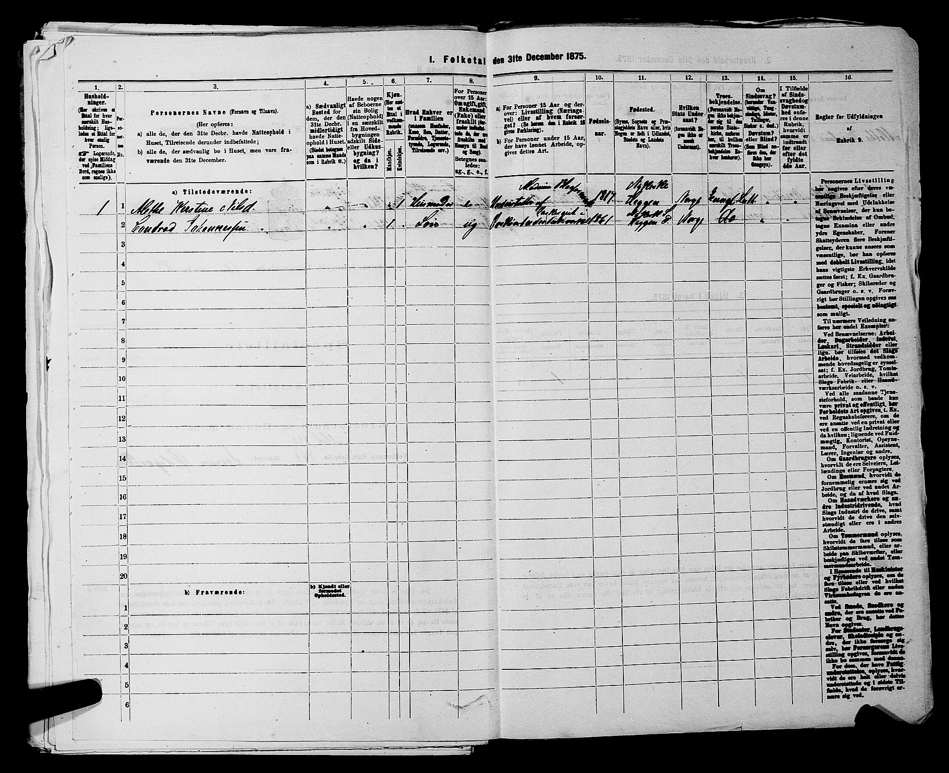 SAKO, 1875 census for 0623P Modum, 1875, p. 2266