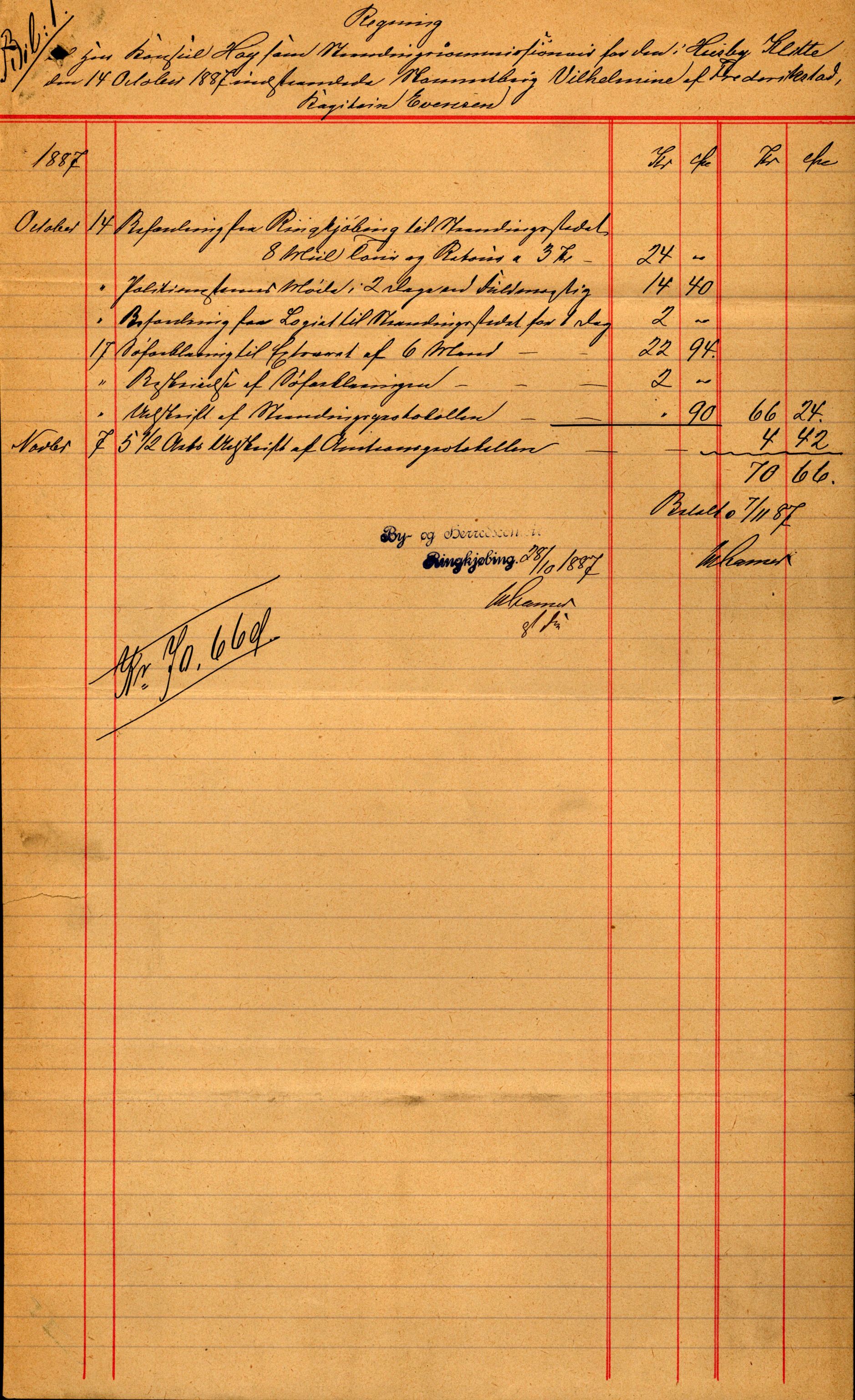 Pa 63 - Østlandske skibsassuranceforening, VEMU/A-1079/G/Ga/L0020/0001: Havaridokumenter / Tellus, Telanak, Wilhelmine, 1887, p. 168