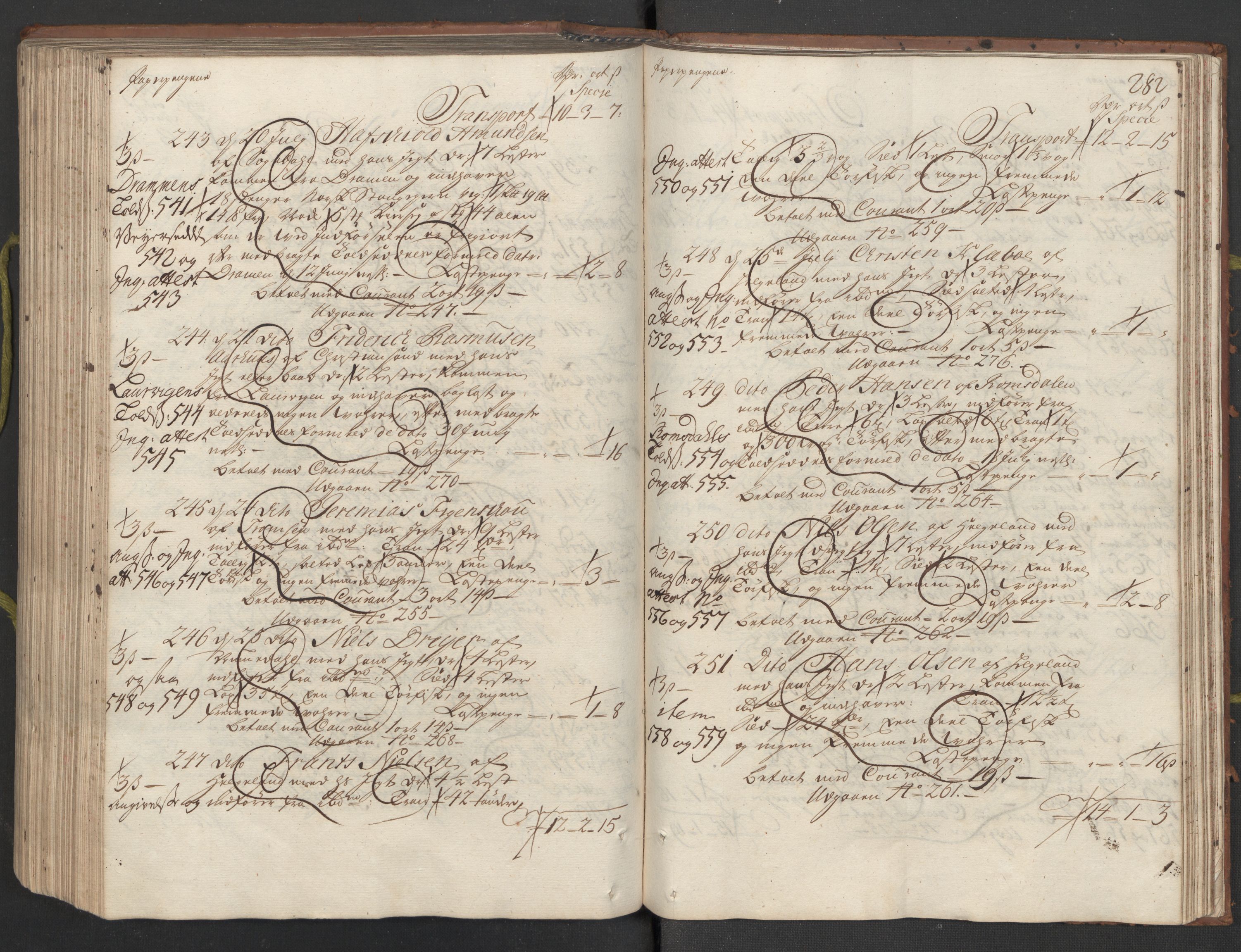 Generaltollkammeret, tollregnskaper, AV/RA-EA-5490/R26/L0023/0001: Tollregnskaper Bergen A / Inngående hovedtollbok, 1733, p. 235b-236a