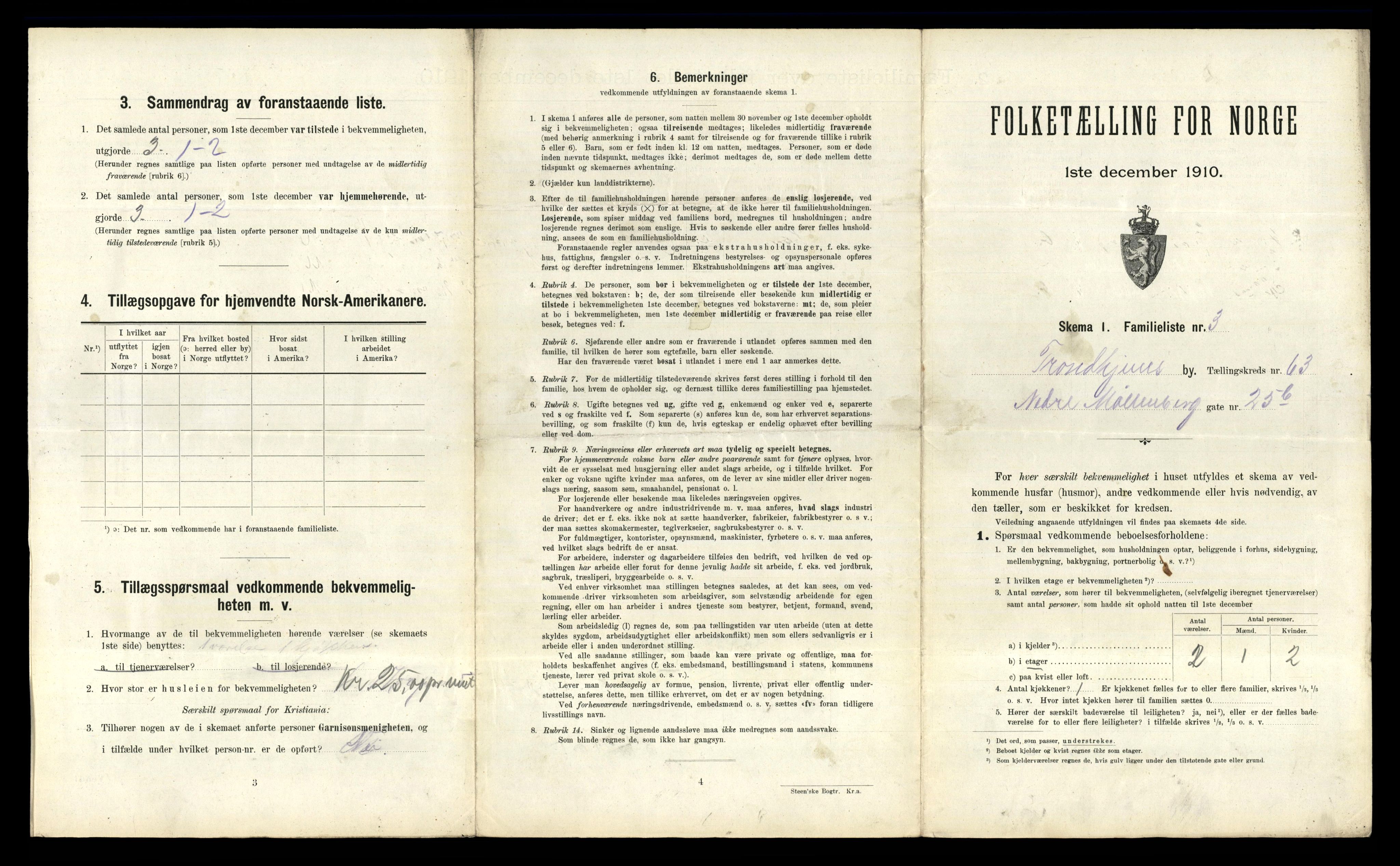 RA, 1910 census for Trondheim, 1910, p. 17229