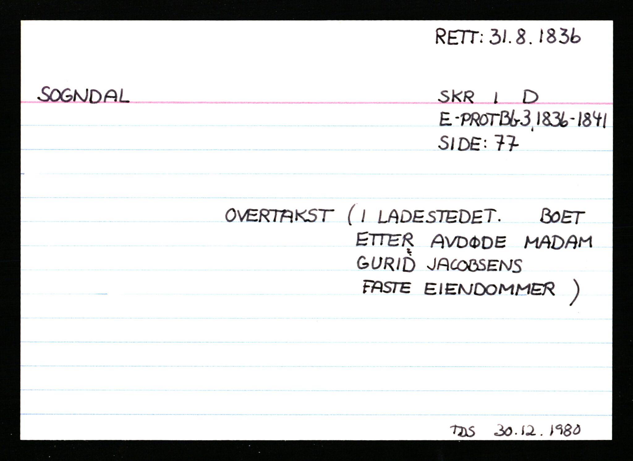 Statsarkivet i Stavanger, AV/SAST-A-101971/03/Y/Ym/L0053: Åstedskort sortert etter gårdsnavn: Skudeneshavn - Solbjør, 1600-1950, p. 530
