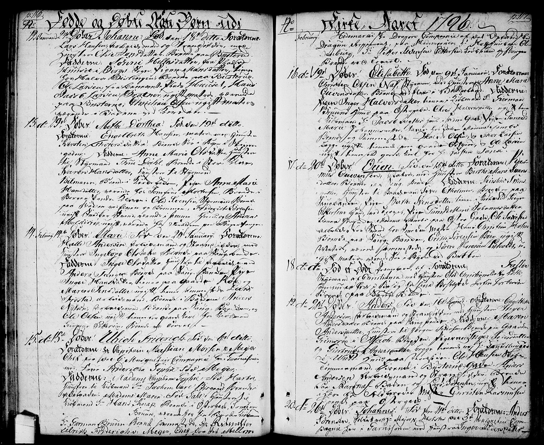 Halden prestekontor Kirkebøker, SAO/A-10909/F/Fa/L0002: Parish register (official) no. I 2, 1792-1812, p. 116-117