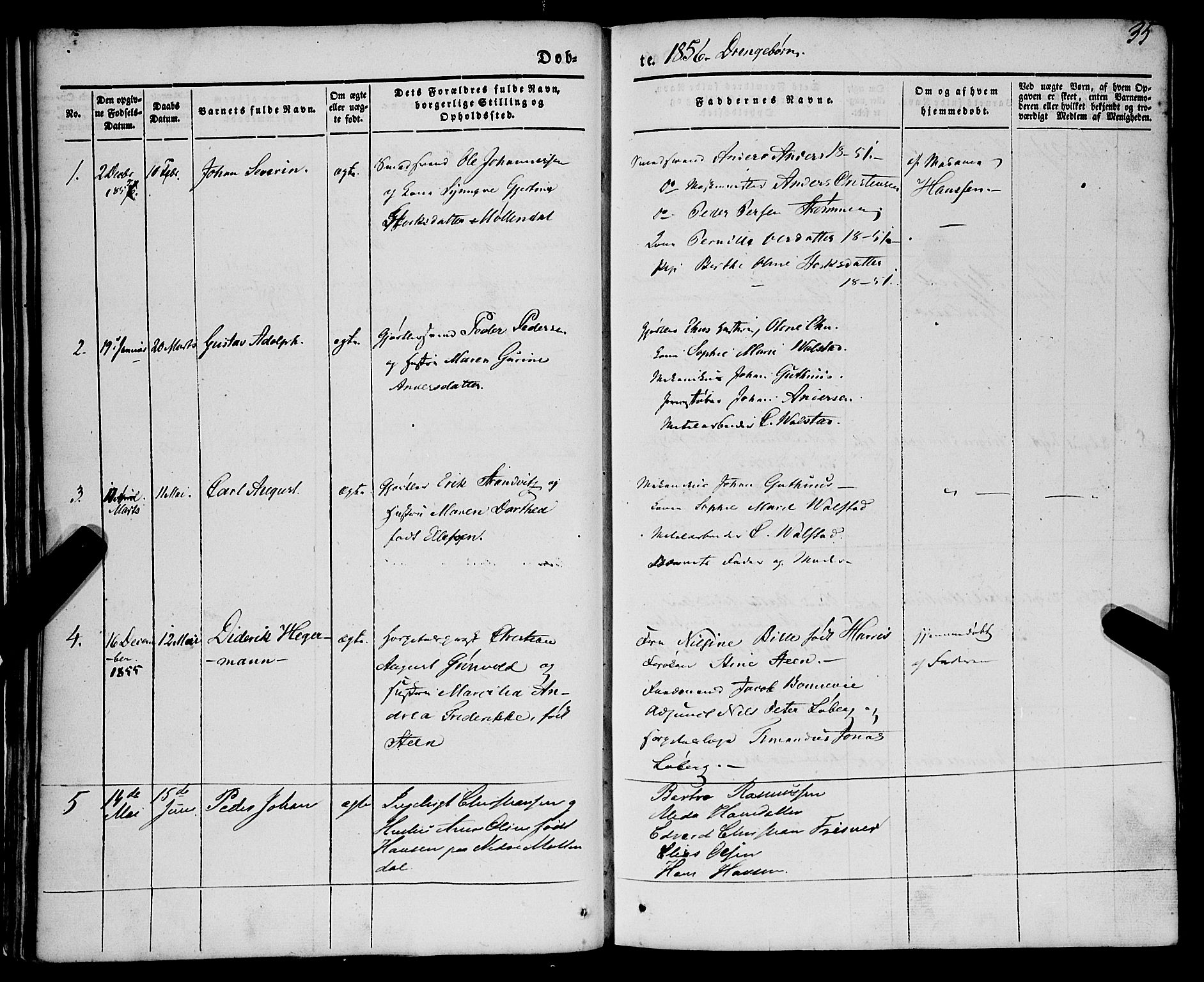 St. Jørgens hospital og Årstad sokneprestembete, SAB/A-99934: Parish register (official) no. A 4, 1844-1863, p. 35