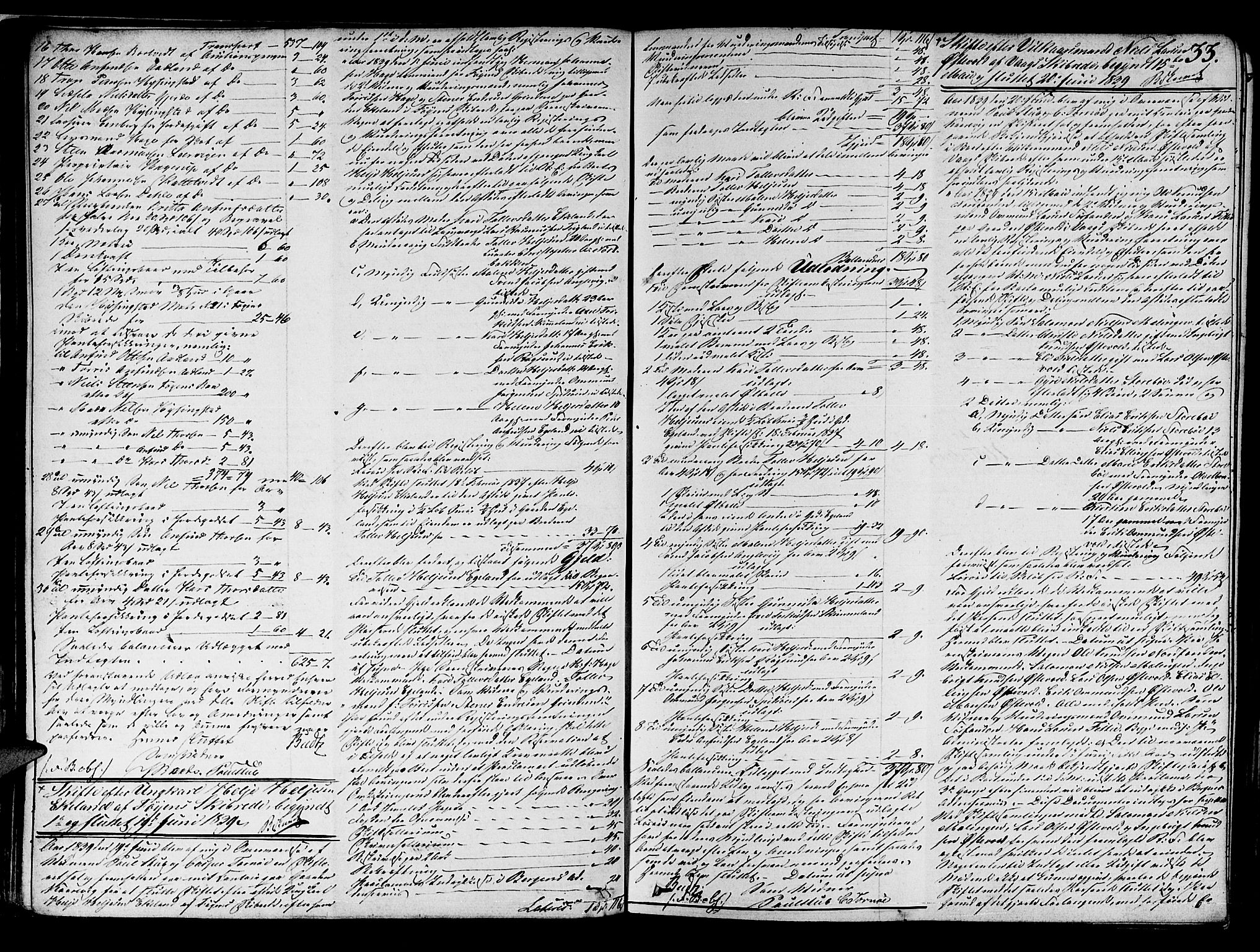 Sunnhordland sorenskrivar, AV/SAB-A-2401/1/H/Ha/Had/L0005: Skifteprotokollar. Føyen, Fjære og Våg. Register i protokoll., 1838-1844, p. 32b-33a