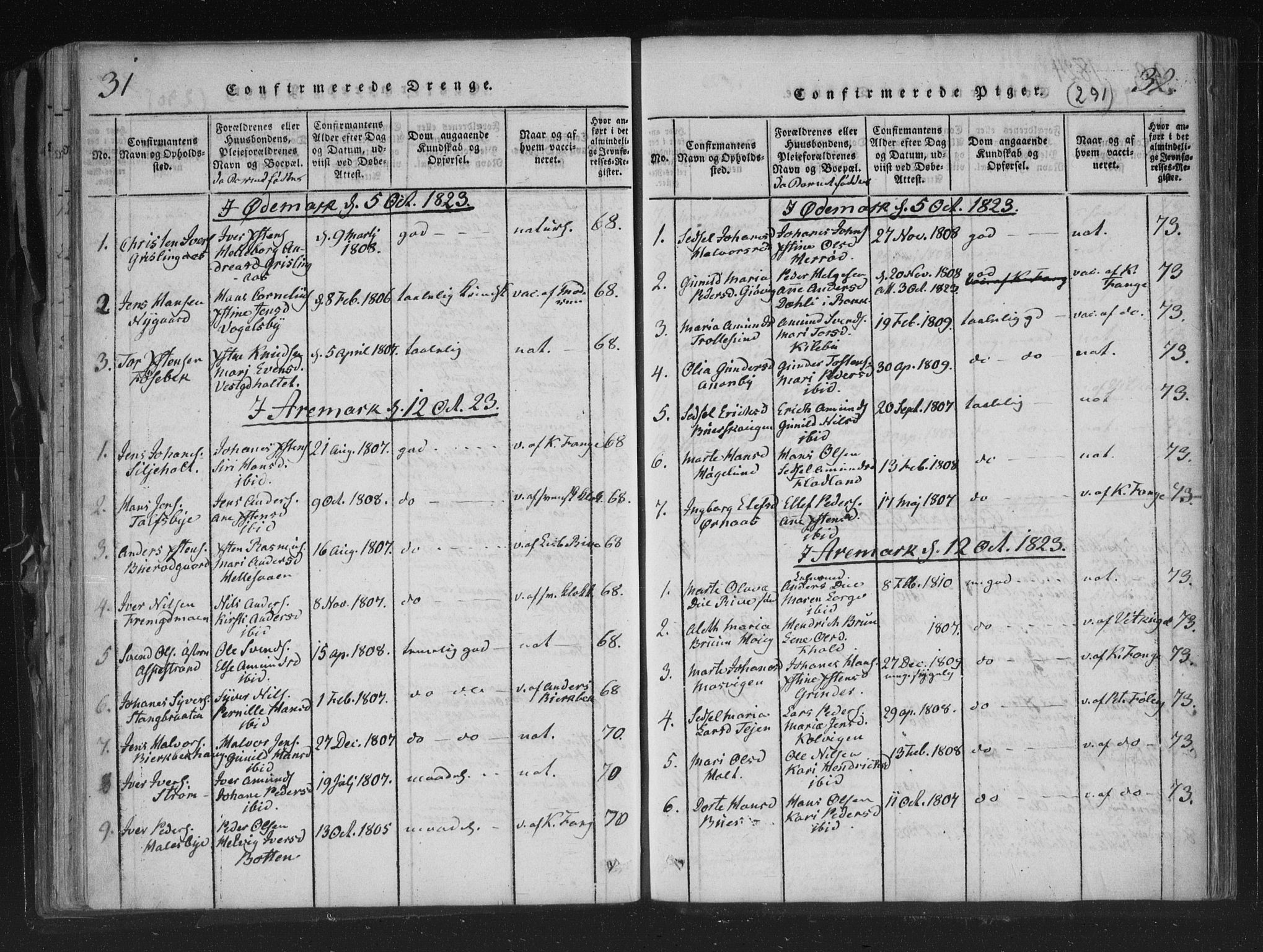 Aremark prestekontor Kirkebøker, SAO/A-10899/F/Fc/L0001: Parish register (official) no. III 1, 1814-1834, p. 31-32