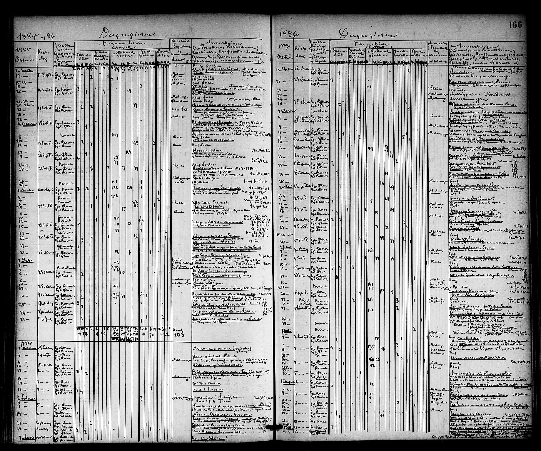 Kvinnherad sokneprestembete, AV/SAB-A-76401/H/Haa: Parish register (official) no. A 10, 1867-1886, p. 166