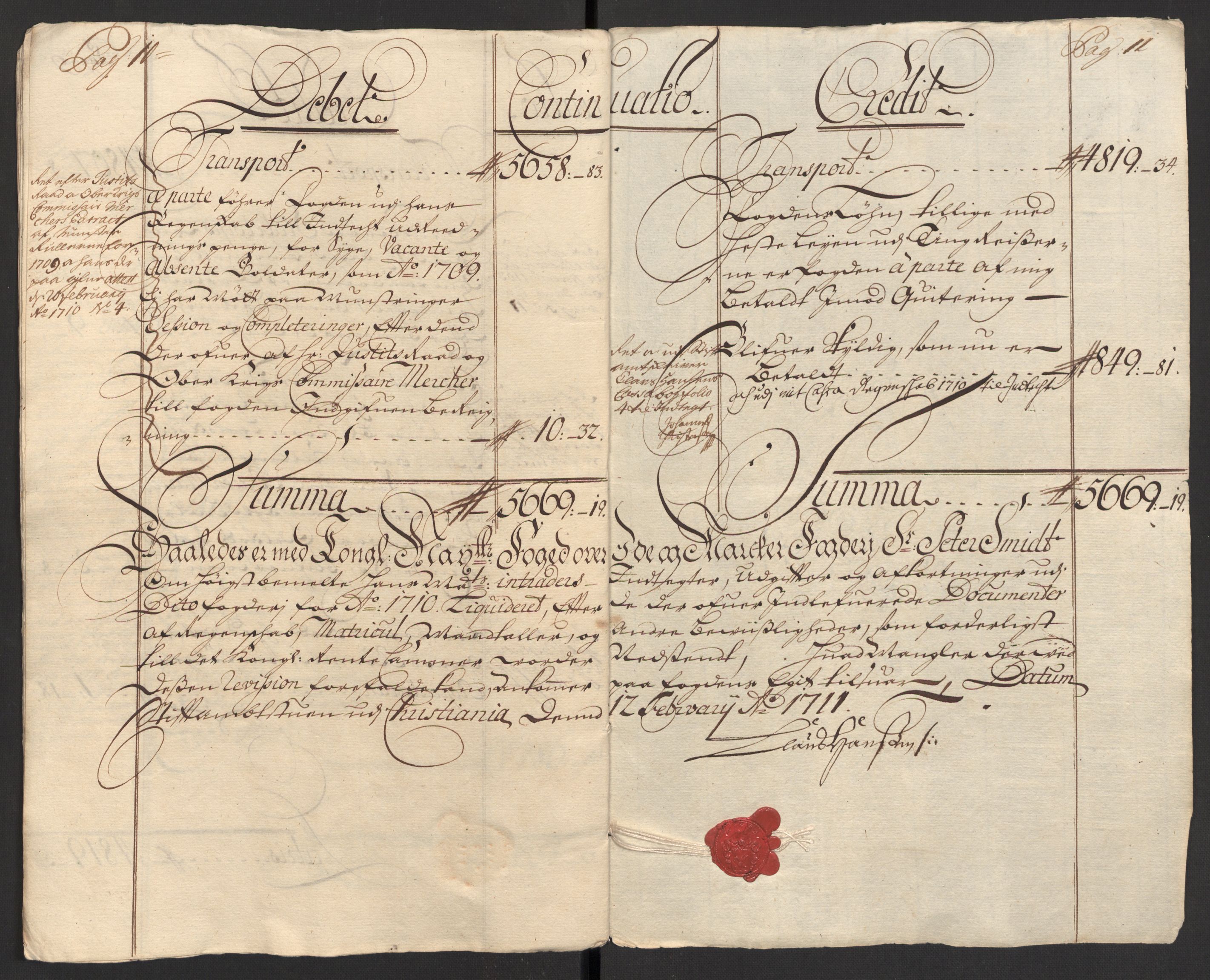 Rentekammeret inntil 1814, Reviderte regnskaper, Fogderegnskap, AV/RA-EA-4092/R01/L0019: Fogderegnskap Idd og Marker, 1710, p. 20