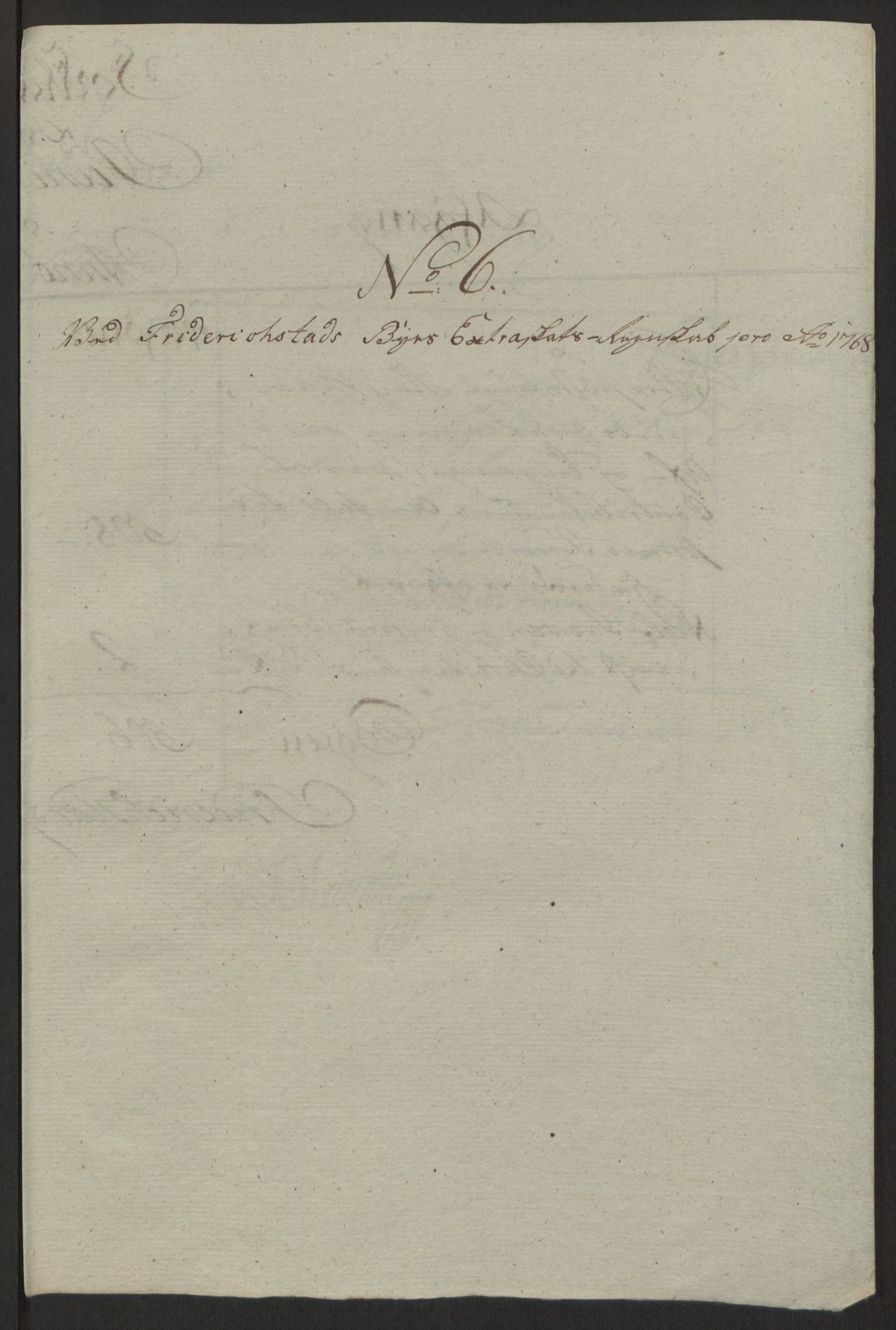 Rentekammeret inntil 1814, Reviderte regnskaper, Byregnskaper, AV/RA-EA-4066/R/Rb/L0029/0001: [B3] Kontribusjonsregnskap / Ekstraskatt, 1762-1772, p. 288