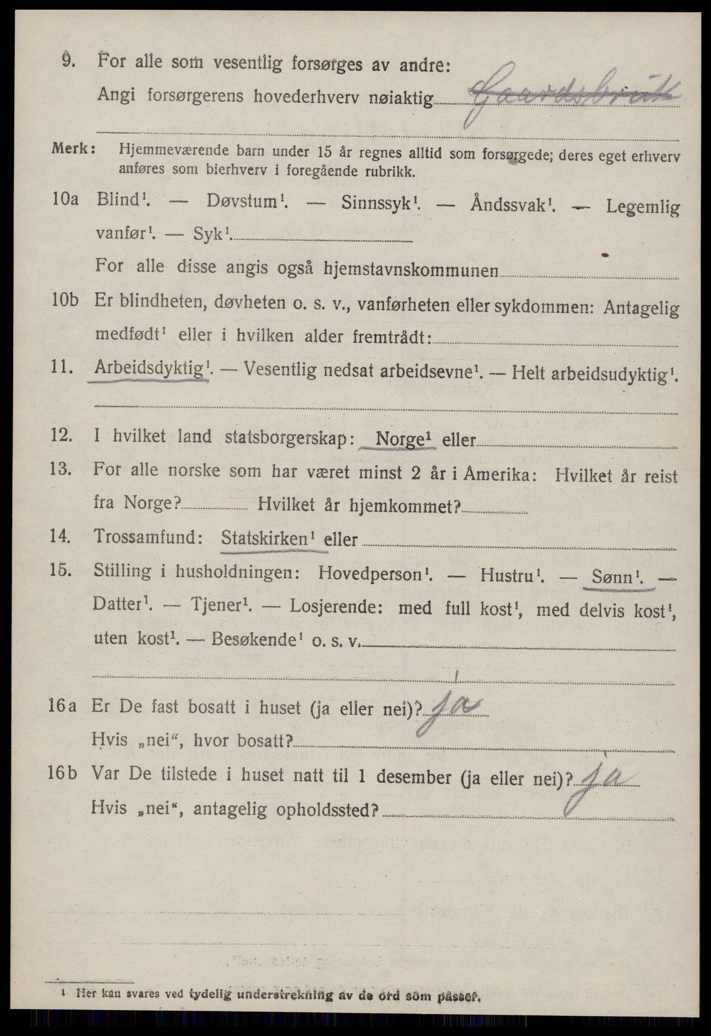 SAT, 1920 census for Borgund, 1920, p. 11245