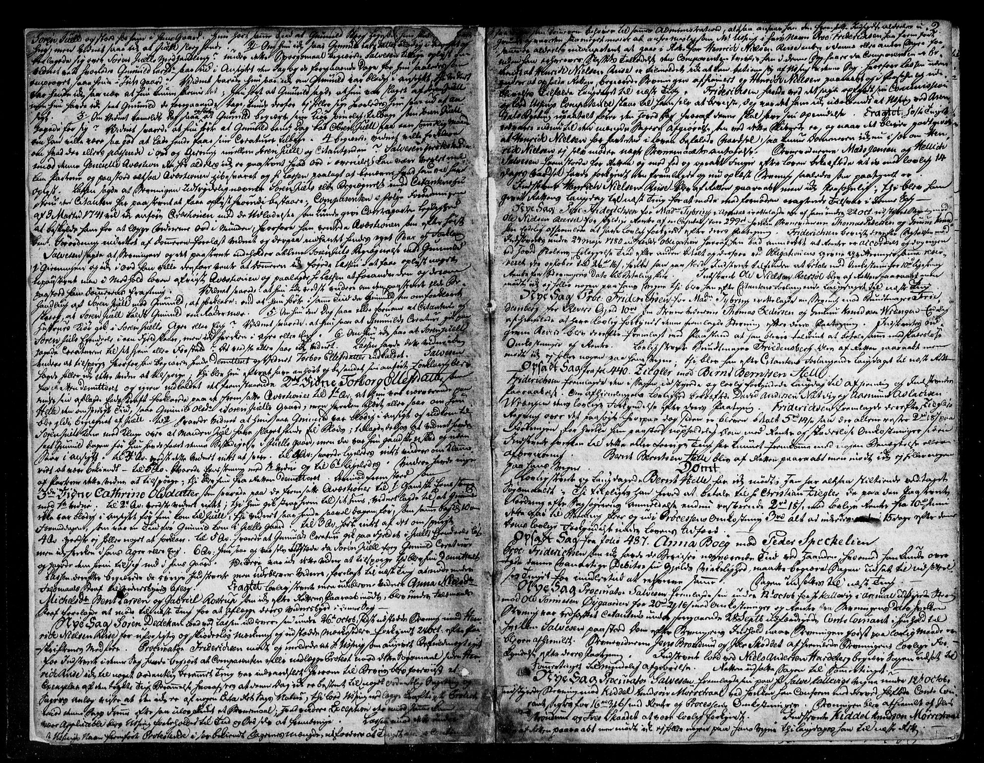 Nedenes sorenskriveri før 1824, AV/SAK-1221-0007/F/Fa/L0037: Tingbok med register nr 32, 1785-1787, p. 1b-2a