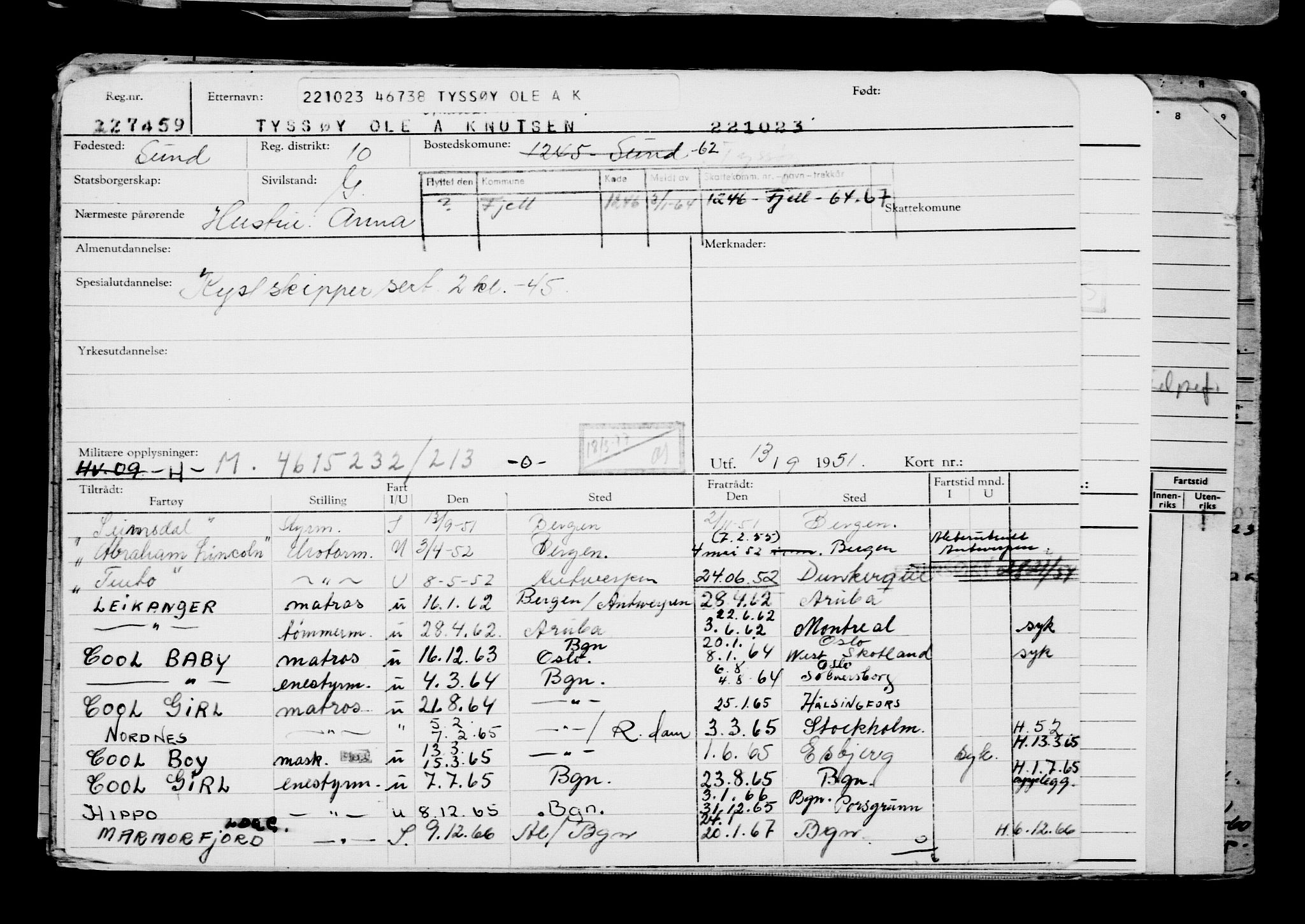 Direktoratet for sjømenn, AV/RA-S-3545/G/Gb/L0224: Hovedkort, 1923, p. 195