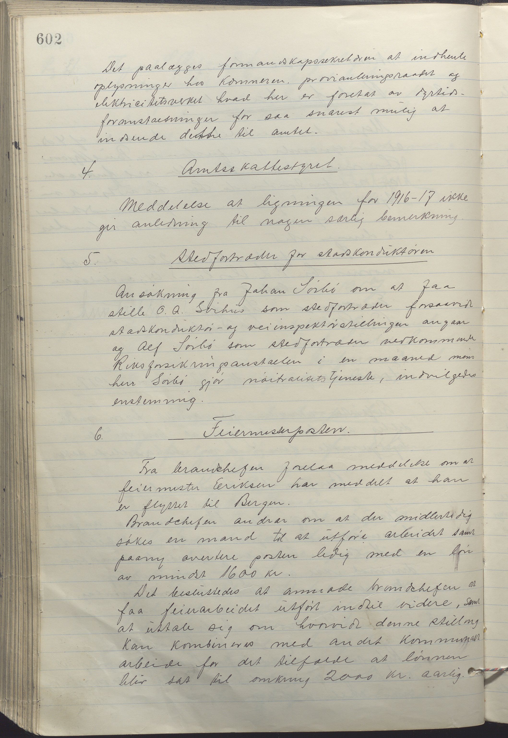 Sandnes kommune - Formannskapet og Bystyret, IKAR/K-100188/Aa/L0008: Møtebok, 1913-1917, p. 602