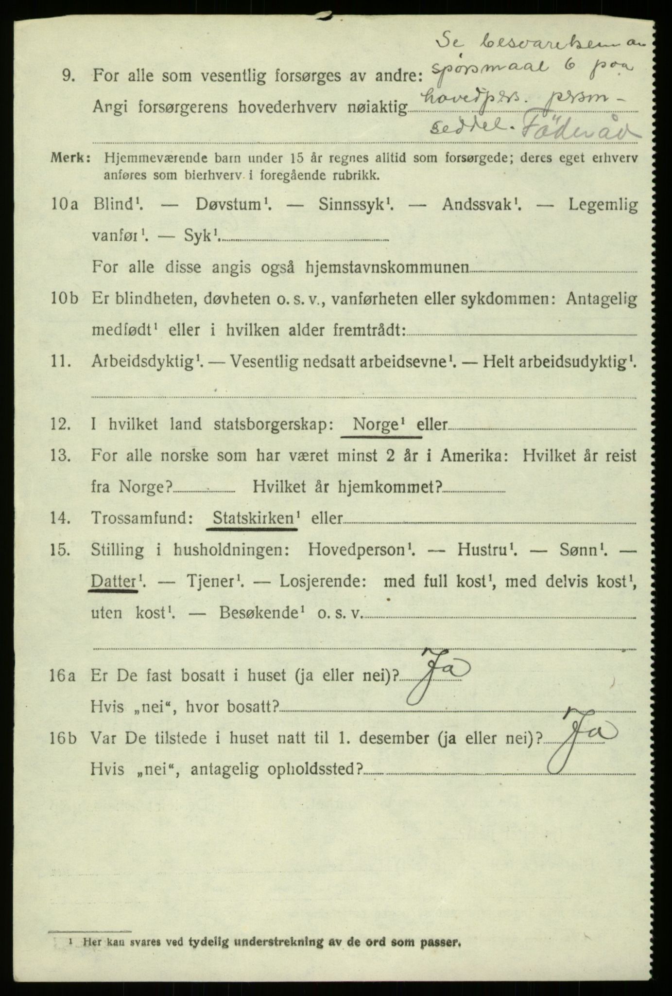 SAB, 1920 census for Hosanger, 1920, p. 4176