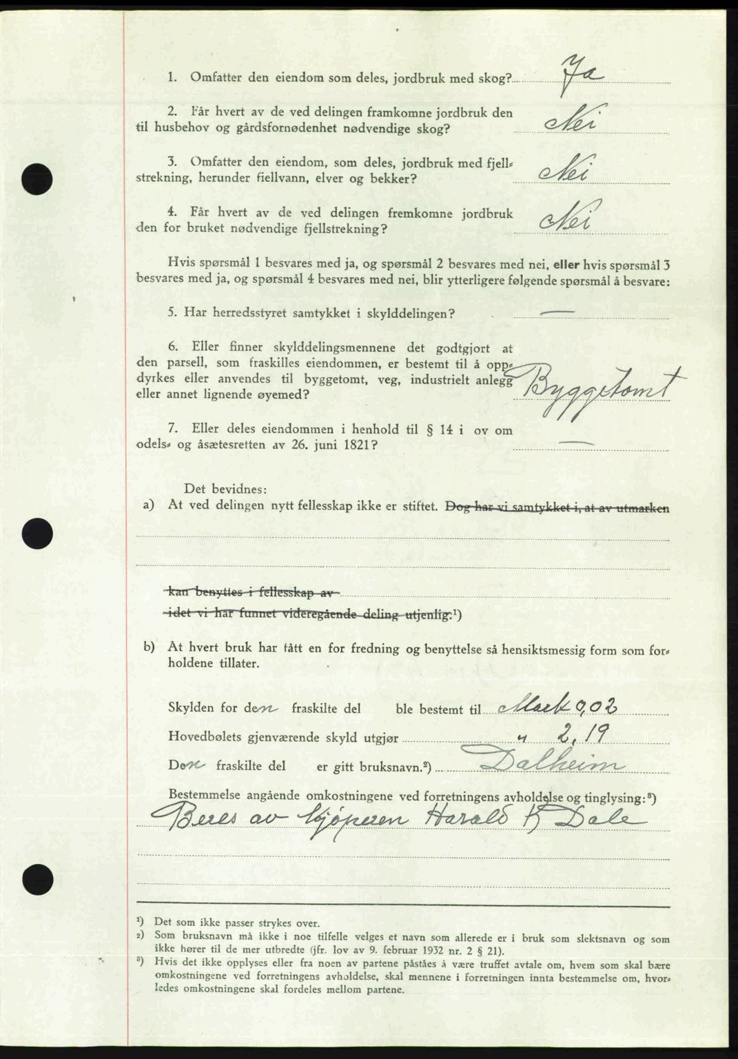 Romsdal sorenskriveri, AV/SAT-A-4149/1/2/2C: Mortgage book no. A23, 1947-1947, Diary no: : 1332/1947