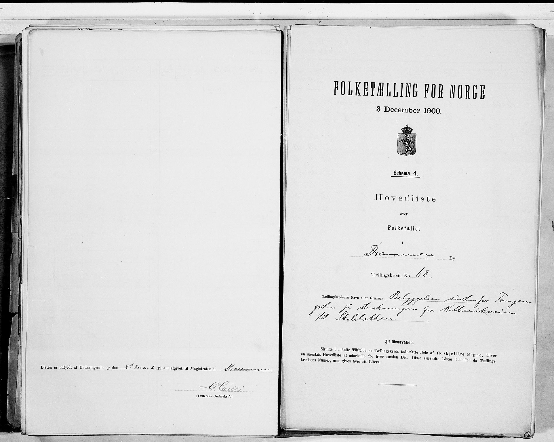 RA, 1900 census for Drammen, 1900, p. 139