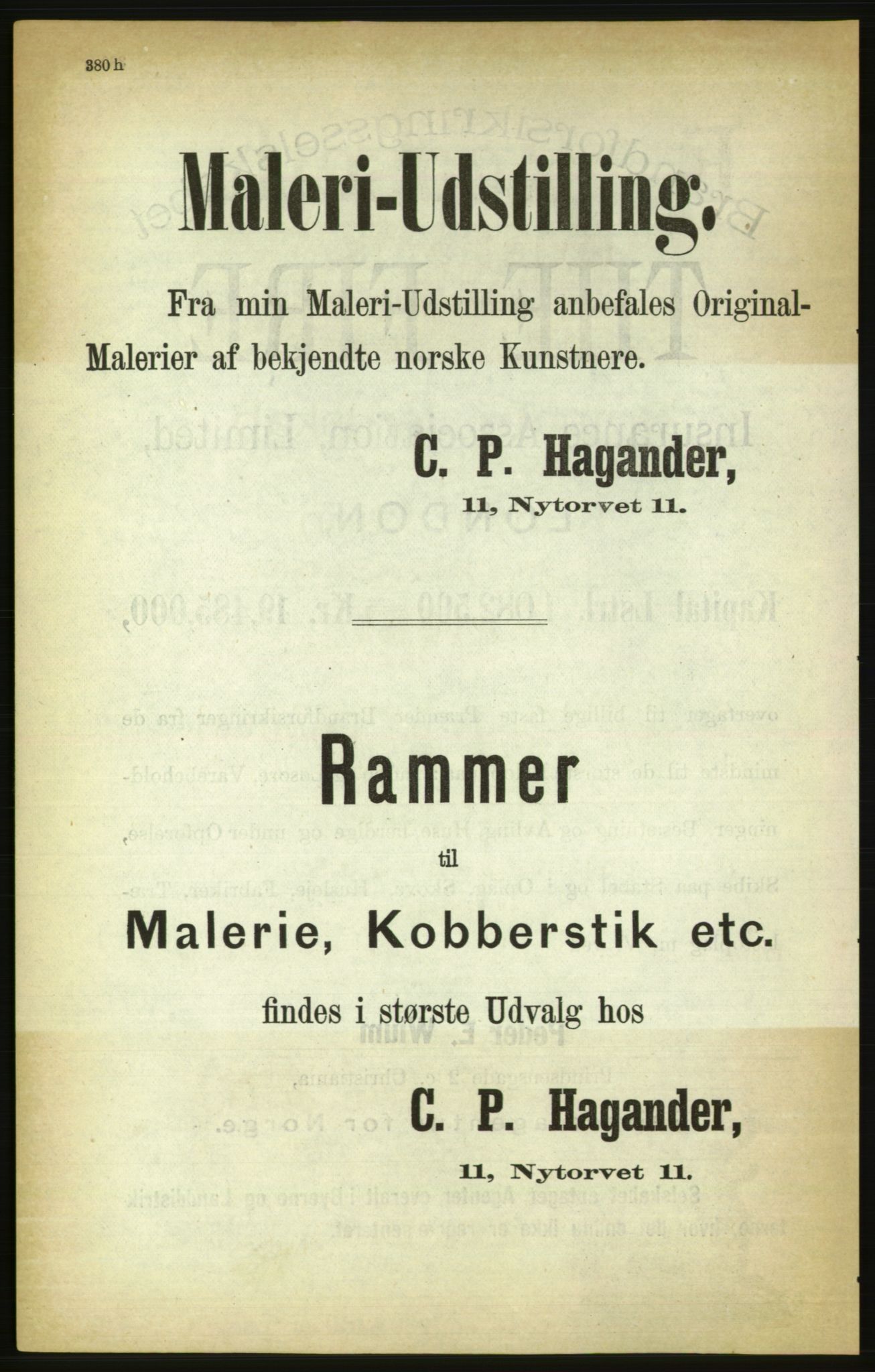 Kristiania/Oslo adressebok, PUBL/-, 1886, p. 380i