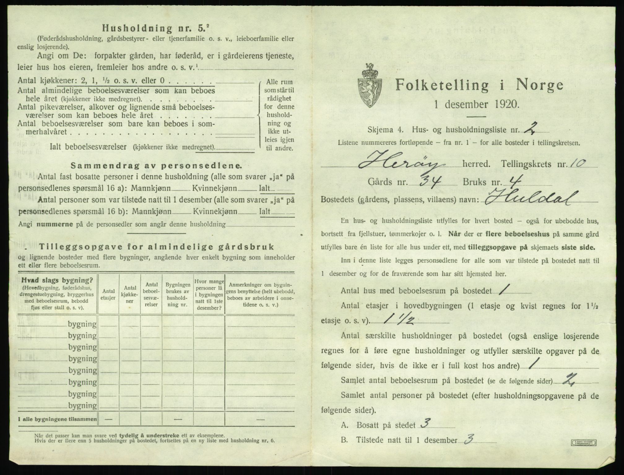 SAT, 1920 census for Herøy (MR), 1920, p. 799