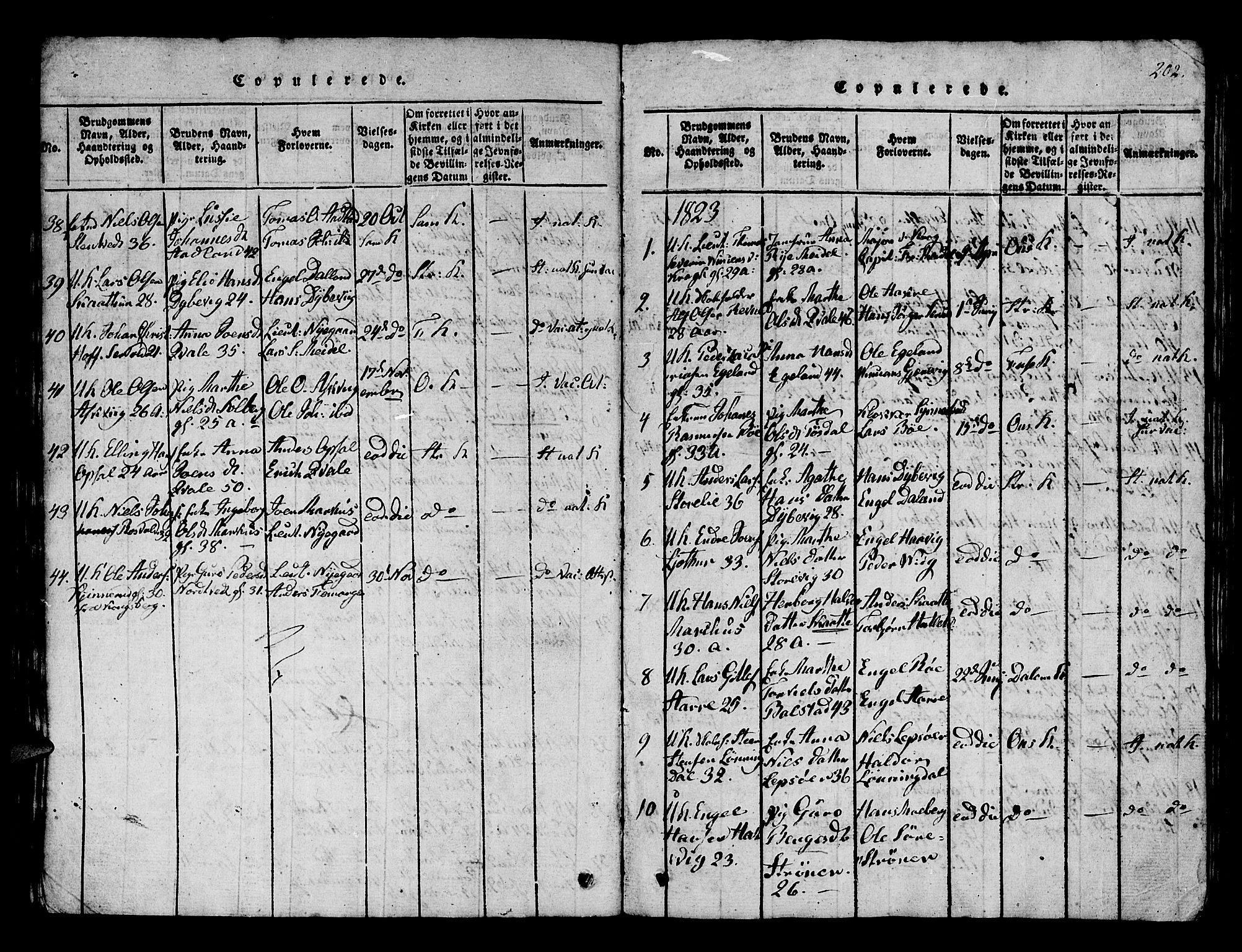 Os sokneprestembete, AV/SAB-A-99929: Parish register (official) no. A 12, 1816-1825, p. 202