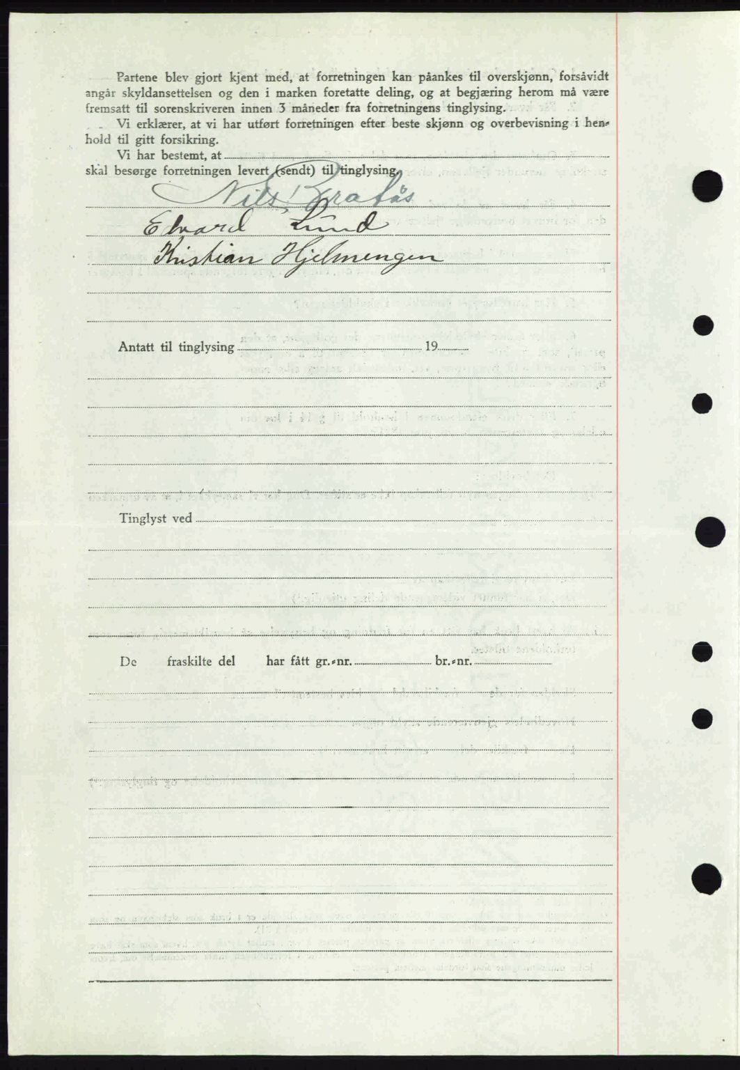 Eiker, Modum og Sigdal sorenskriveri, SAKO/A-123/G/Ga/Gab/L0047: Mortgage book no. A17, 1942-1943, Diary no: : 2654/1942