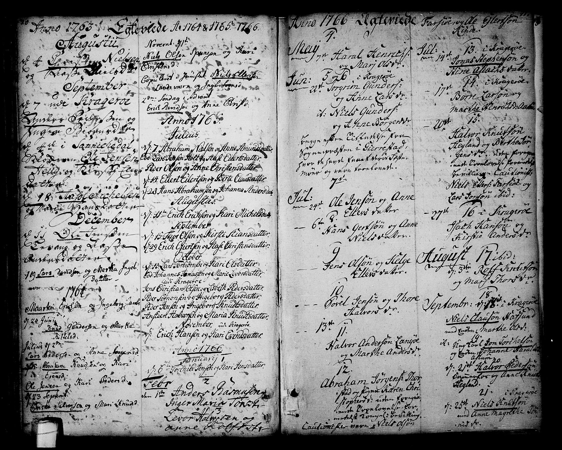 Sannidal kirkebøker, SAKO/A-296/F/Fa/L0001: Parish register (official) no. 1, 1702-1766, p. 70-71