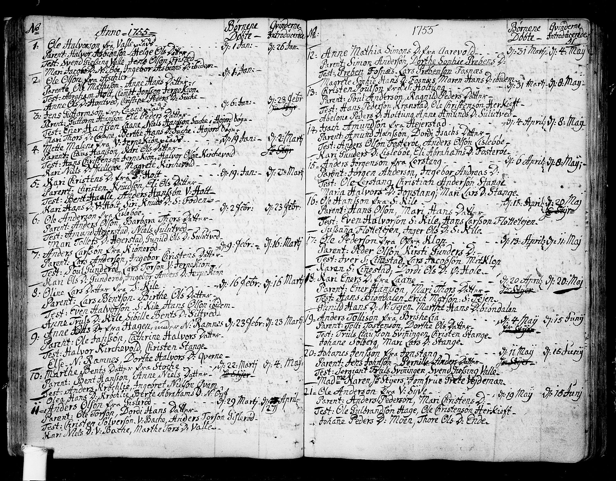 Ramnes kirkebøker, AV/SAKO-A-314/F/Fa/L0001: Parish register (official) no. I 1, 1732-1774, p. 51