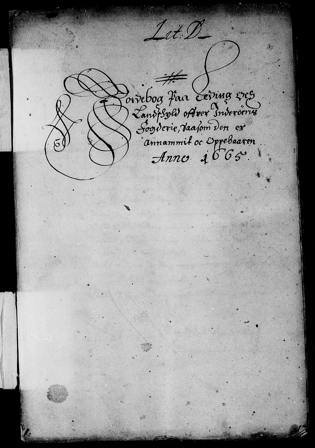 Rentekammeret inntil 1814, Reviderte regnskaper, Stiftamtstueregnskaper, Trondheim stiftamt og Nordland amt, AV/RA-EA-6044/R/Rd/L0012: Trondheim stiftamt, 1665