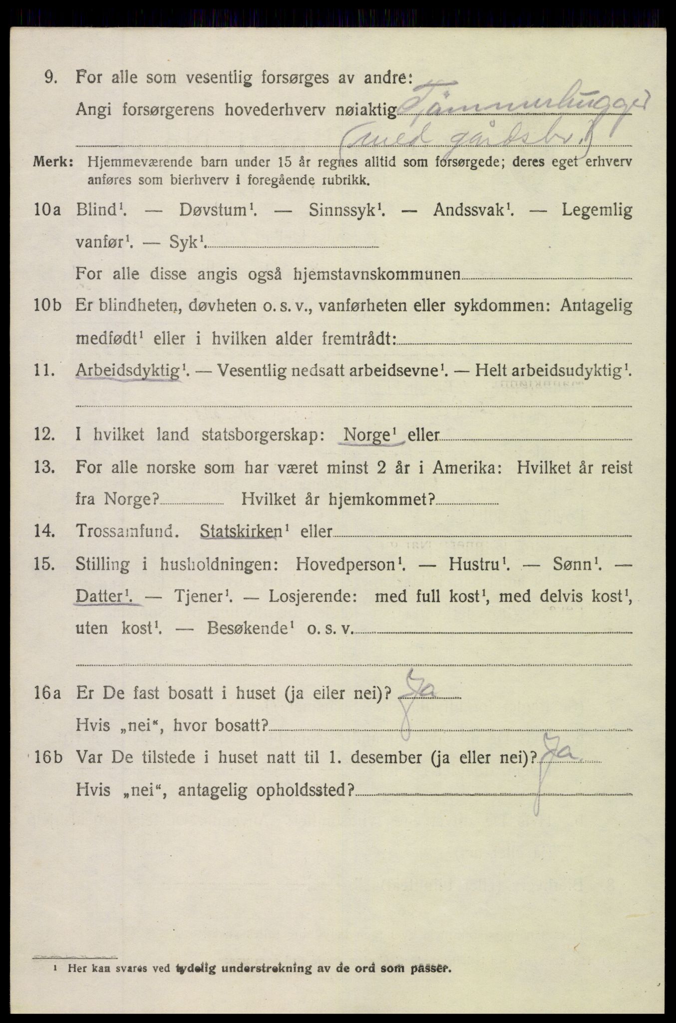 SAH, 1920 census for Torpa, 1920, p. 2242