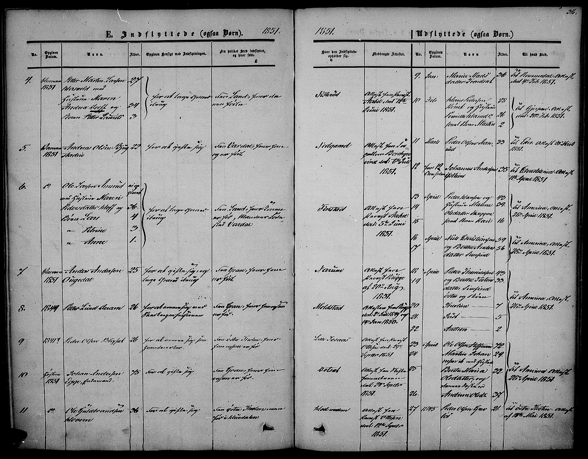 Vestre Toten prestekontor, SAH/PREST-108/H/Ha/Haa/L0005: Parish register (official) no. 5, 1850-1855, p. 316