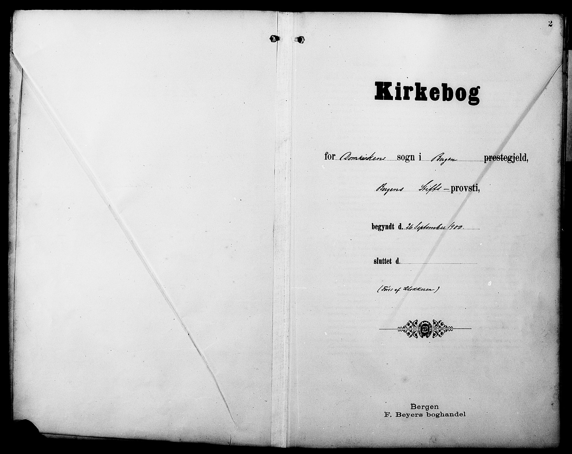 Domkirken sokneprestembete, AV/SAB-A-74801/H/Hab/L0042: Parish register (copy) no. E 6, 1900-1929, p. 2