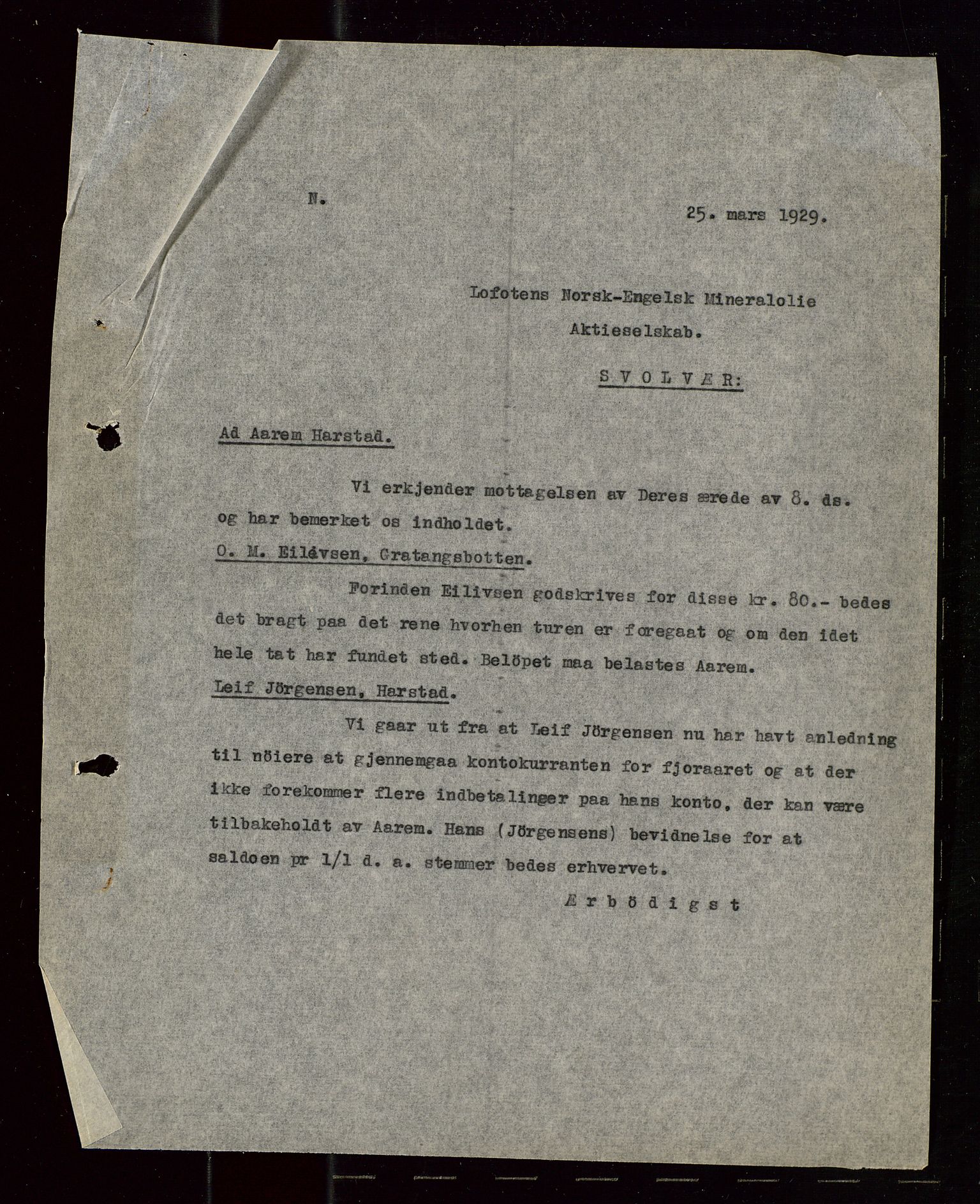 Pa 1521 - A/S Norske Shell, AV/SAST-A-101915/E/Ea/Eaa/L0016: Sjefskorrespondanse, 1929, p. 203