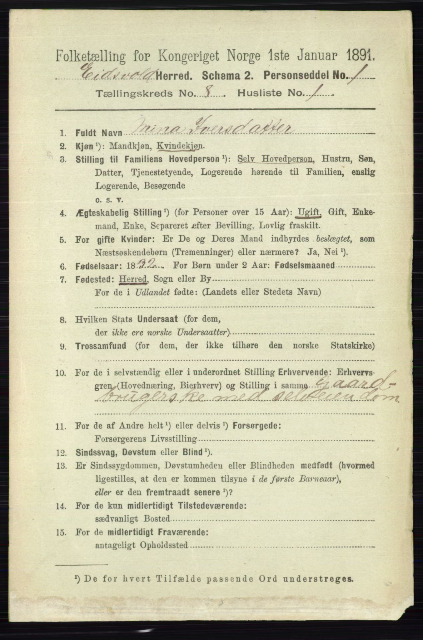 RA, 1891 census for 0237 Eidsvoll, 1891, p. 5275