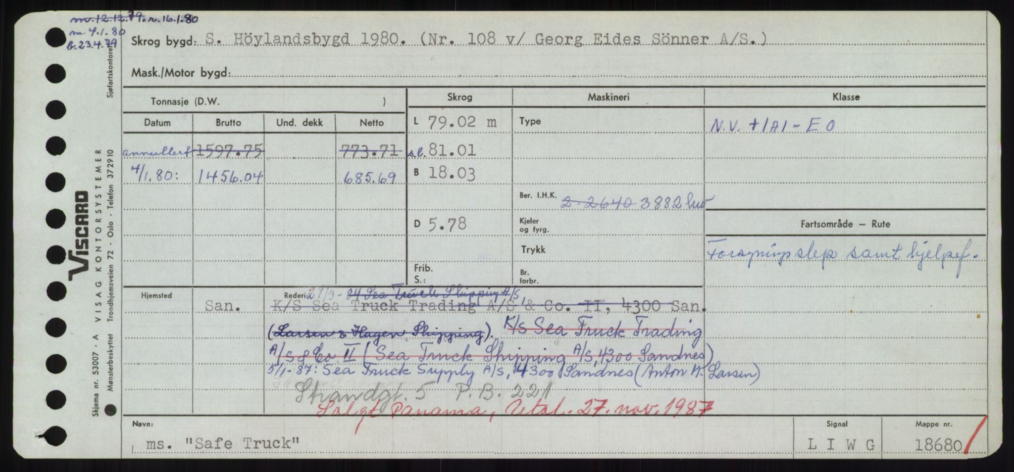 Sjøfartsdirektoratet med forløpere, Skipsmålingen, RA/S-1627/H/Hd/L0031: Fartøy, Rju-Sam, p. 517