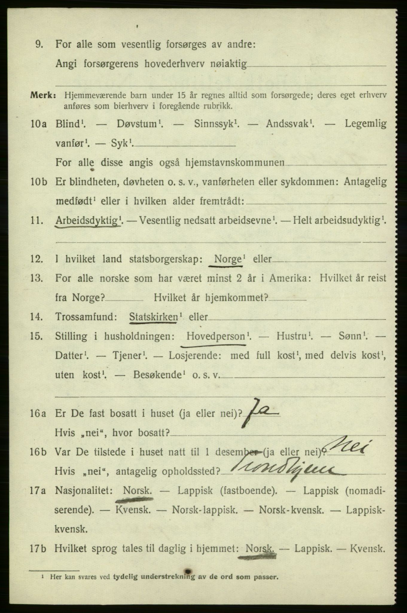 SATØ, 1920 census for Hasvik, 1920, p. 2326