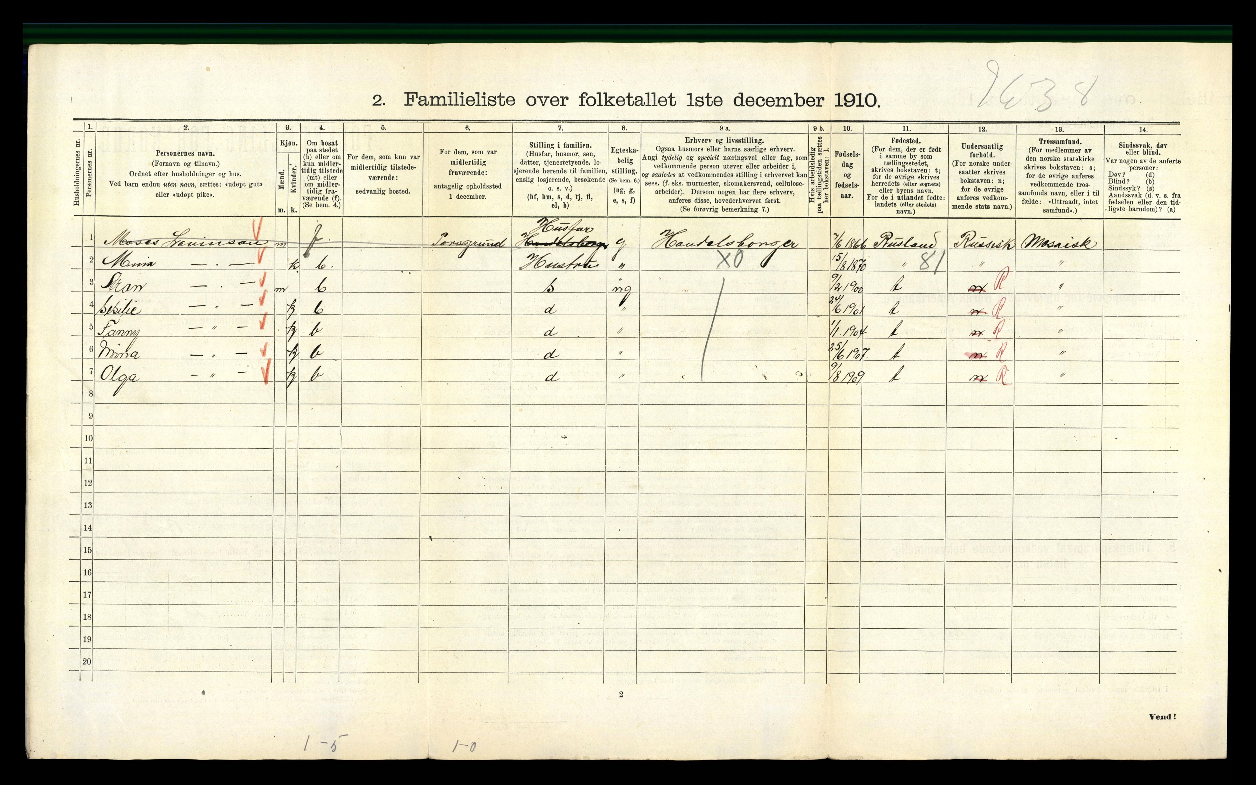 RA, 1910 census for Kristiania, 1910, p. 73730