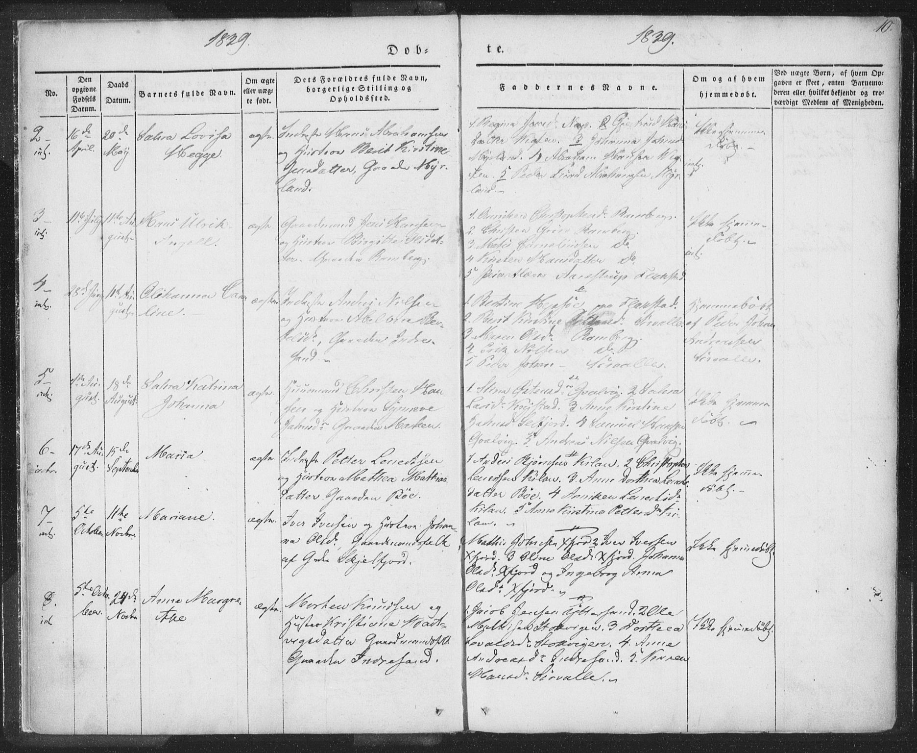 Ministerialprotokoller, klokkerbøker og fødselsregistre - Nordland, AV/SAT-A-1459/885/L1202: Parish register (official) no. 885A03, 1838-1859, p. 10