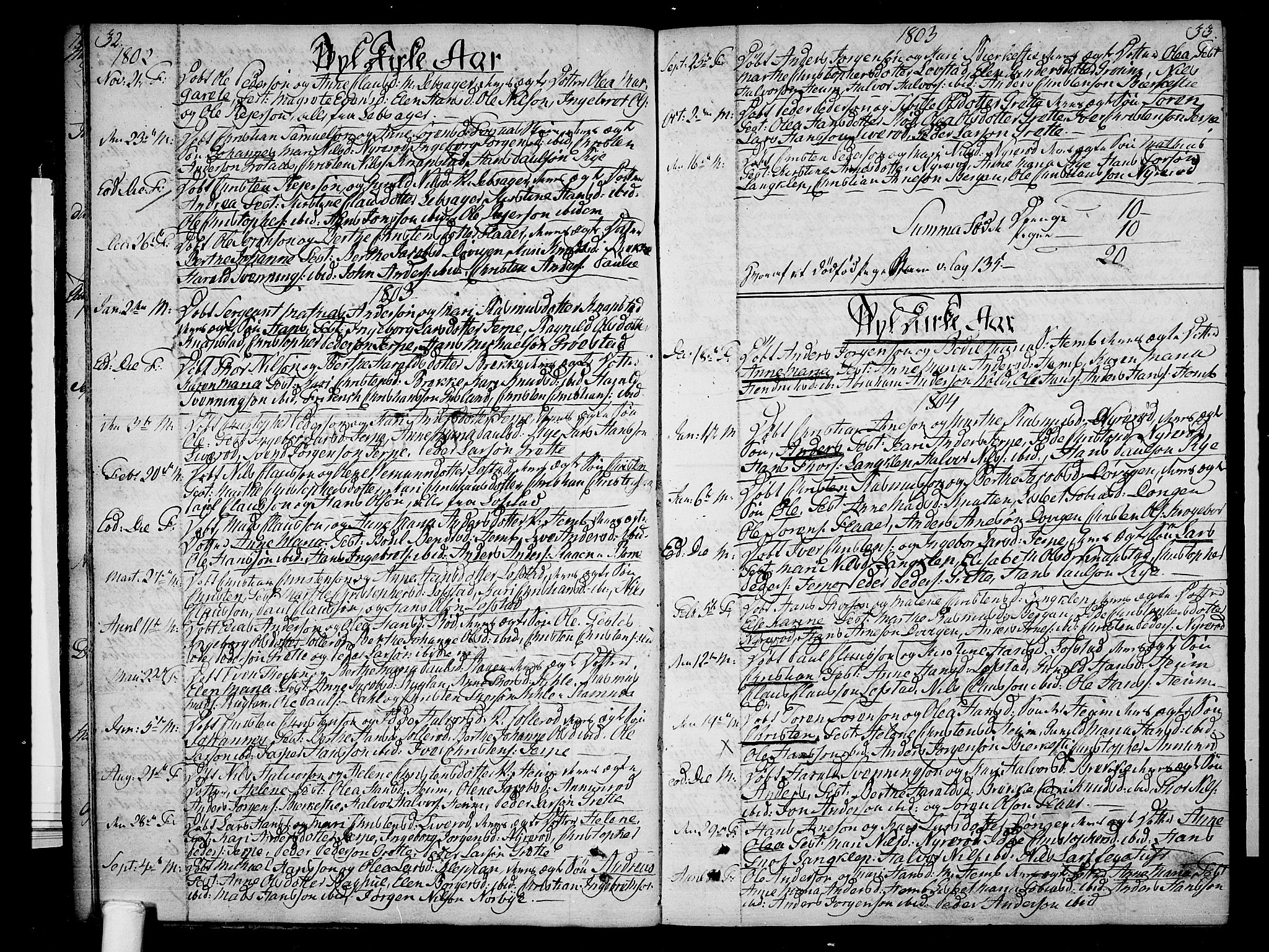 Våle kirkebøker, AV/SAKO-A-334/F/Fb/L0001: Parish register (official) no. II 1, 1774-1814, p. 32-33