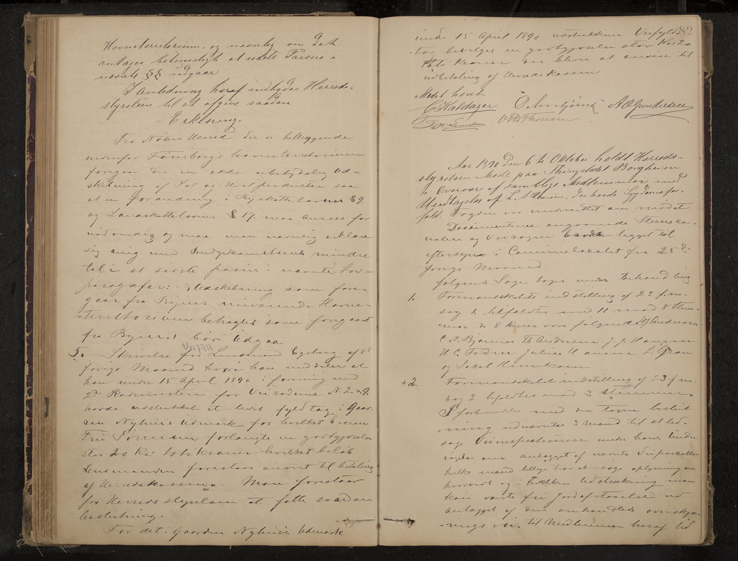 Nøtterøy formannskap og sentraladministrasjon, IKAK/0722021-1/A/Aa/L0004: Møtebok, 1887-1896, p. 82