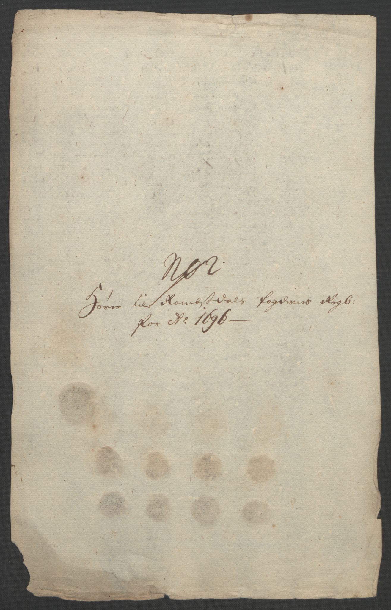 Rentekammeret inntil 1814, Reviderte regnskaper, Fogderegnskap, RA/EA-4092/R55/L3652: Fogderegnskap Romsdal, 1695-1696, p. 284