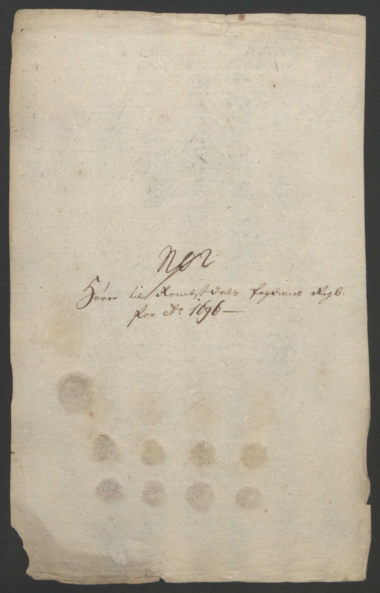 Rentekammeret inntil 1814, Reviderte regnskaper, Fogderegnskap, AV/RA-EA-4092/R55/L3652: Fogderegnskap Romsdal, 1695-1696, p. 284