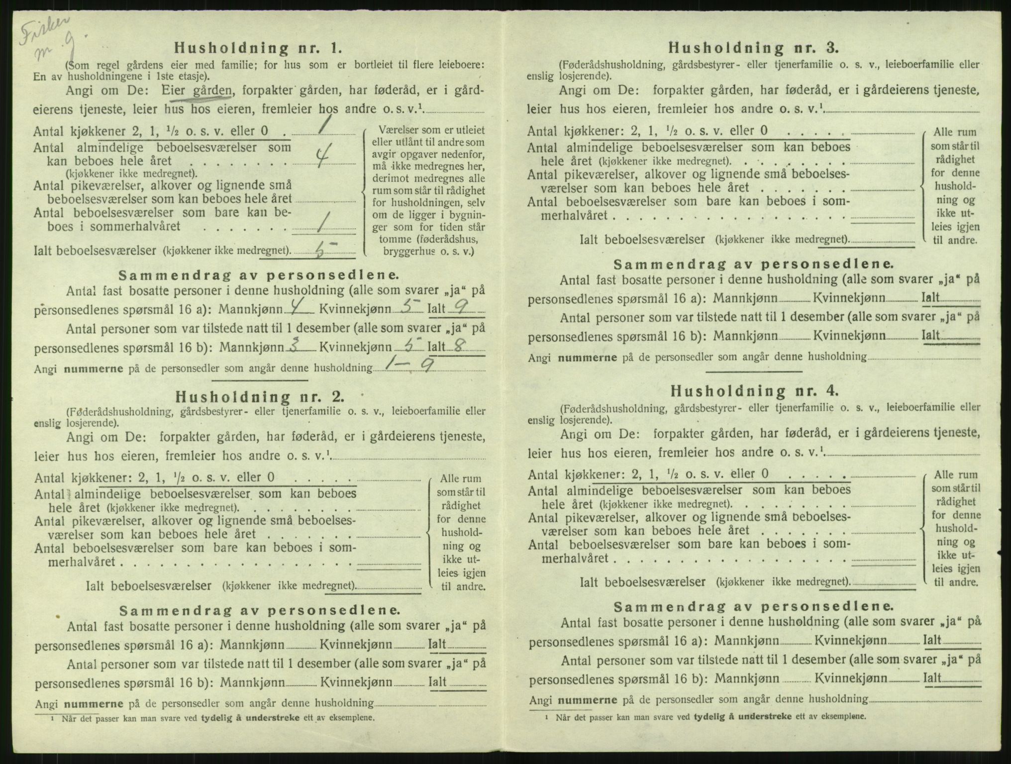 SAT, 1920 census for Haram, 1920, p. 174