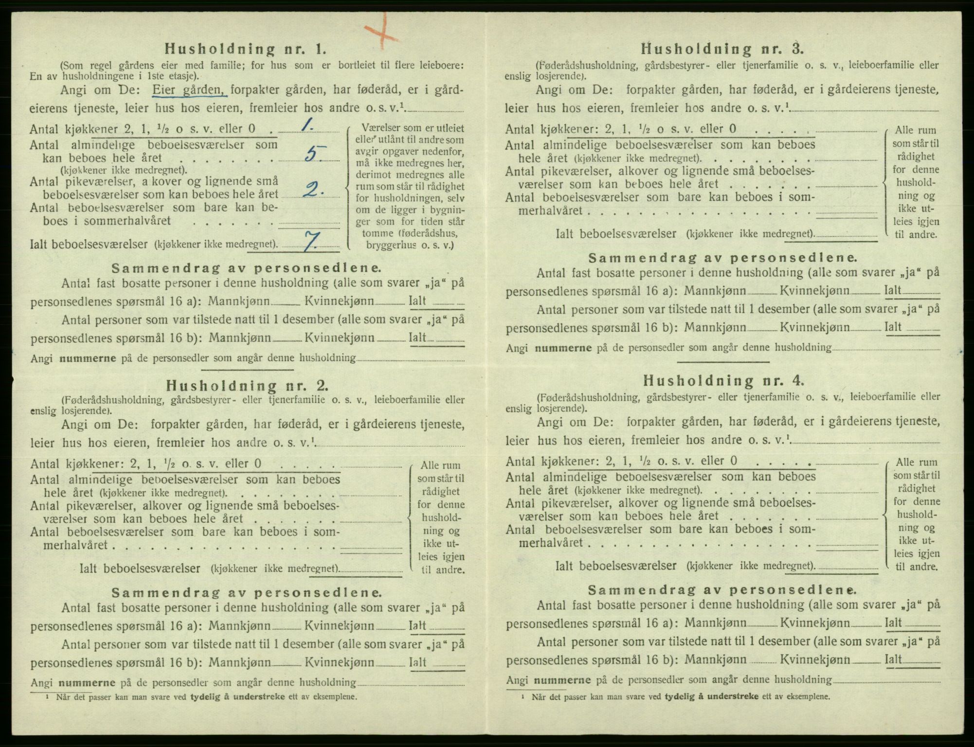 SAB, 1920 census for Fjell, 1920, p. 1203