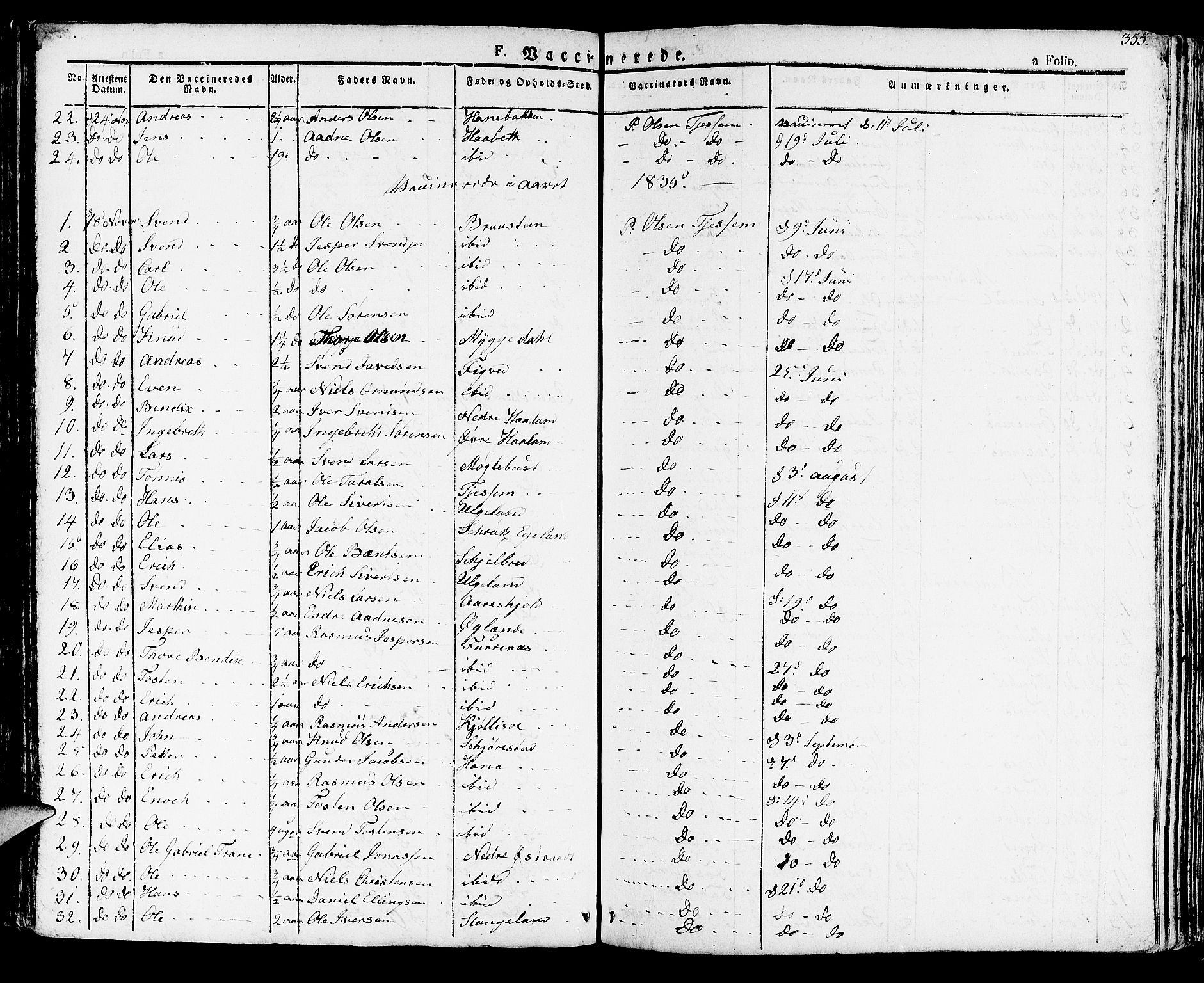 Høyland sokneprestkontor, SAST/A-101799/001/30BA/L0007: Parish register (official) no. A 7 /1, 1825-1841, p. 355
