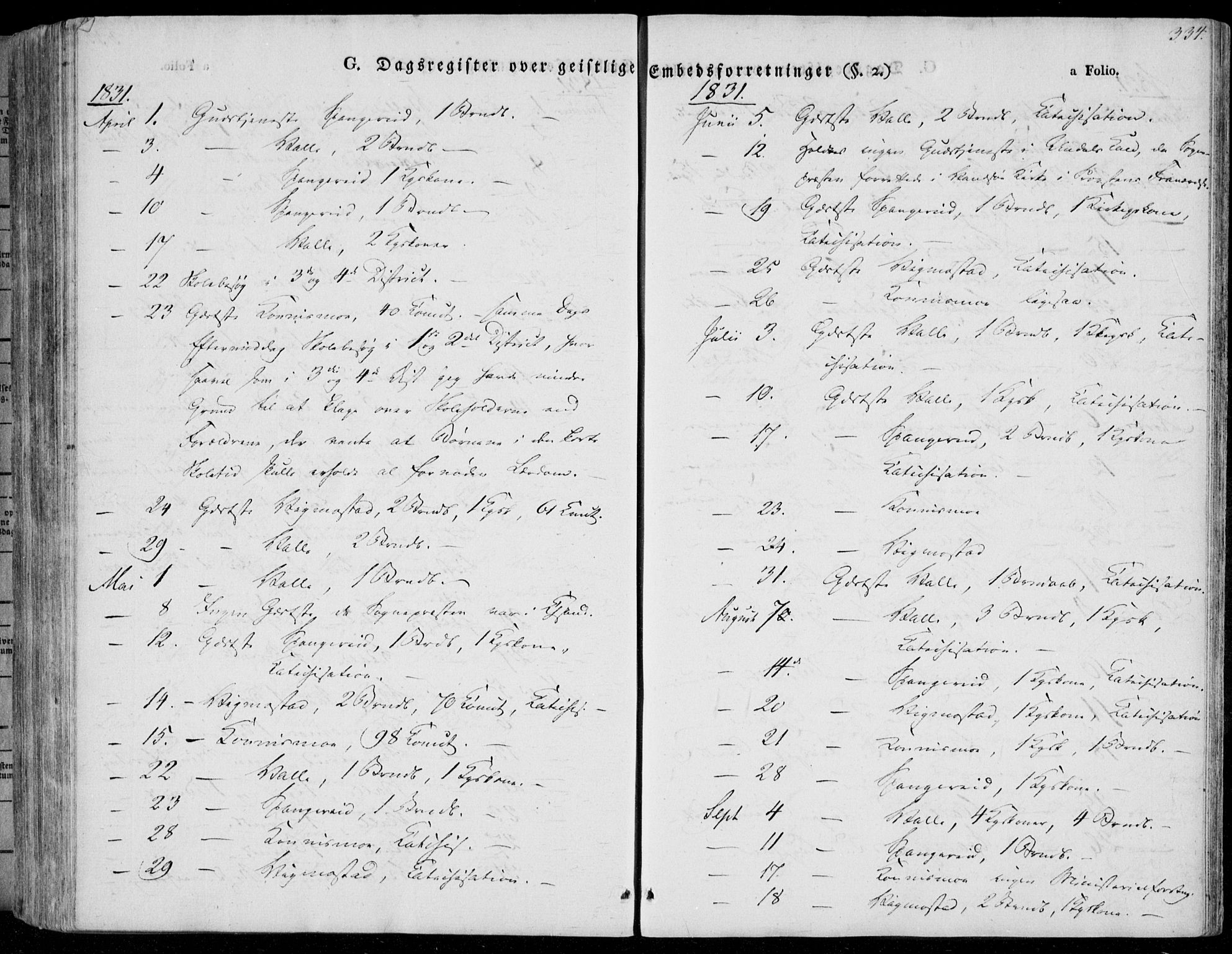 Sør-Audnedal sokneprestkontor, AV/SAK-1111-0039/F/Fa/Fab/L0006: Parish register (official) no. A 6, 1829-1855, p. 334