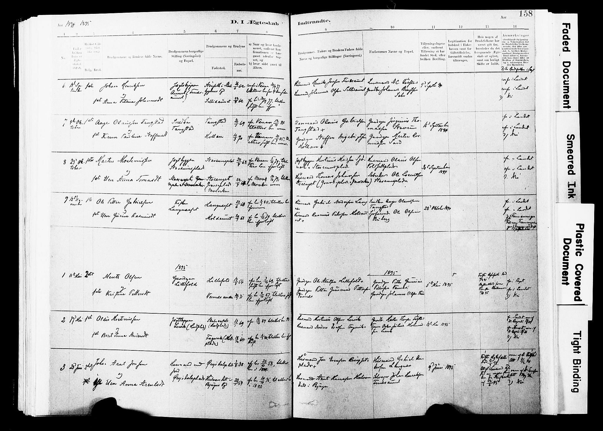 Ministerialprotokoller, klokkerbøker og fødselsregistre - Nord-Trøndelag, SAT/A-1458/744/L0420: Parish register (official) no. 744A04, 1882-1904, p. 158