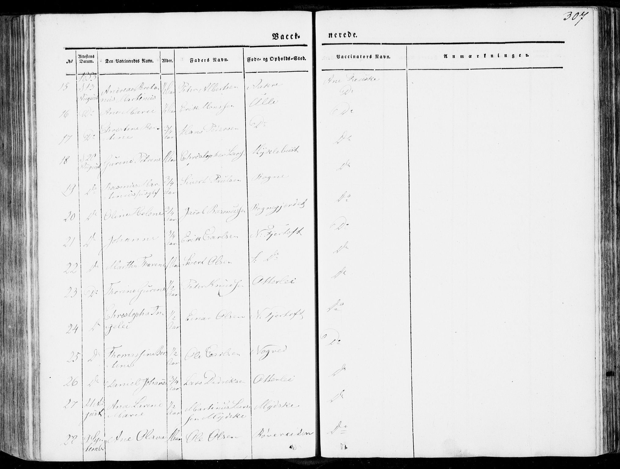 Ministerialprotokoller, klokkerbøker og fødselsregistre - Møre og Romsdal, SAT/A-1454/536/L0497: Parish register (official) no. 536A06, 1845-1865, p. 307