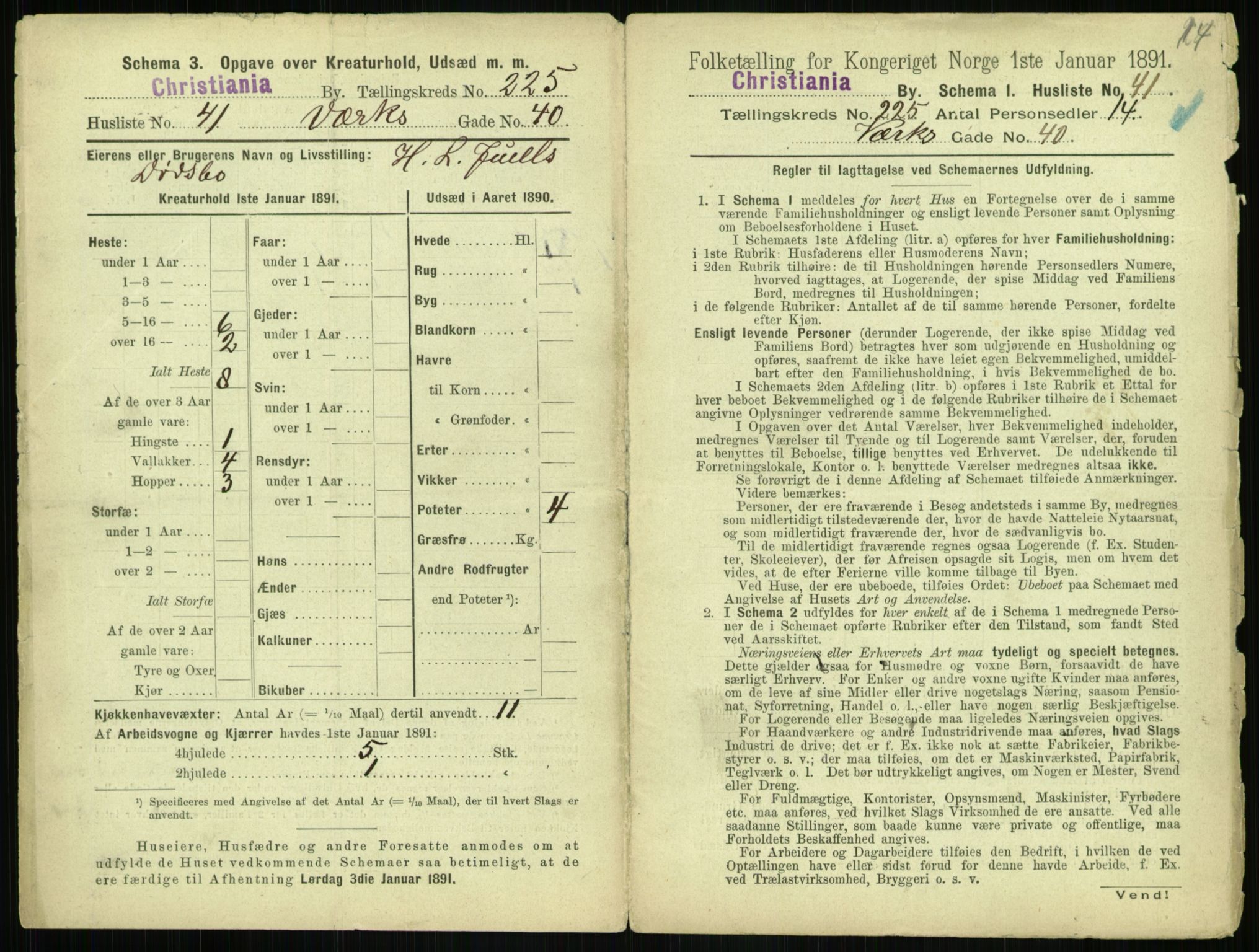 RA, 1891 census for 0301 Kristiania, 1891, p. 136466